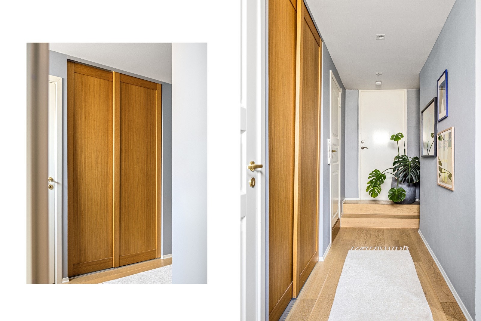Gangen er ca. 6 m². Fra gangen har du også direkte tilgang til kjeller med fellesvaskeri hvor både vaskemaskin og tørketrommel er plassert. Galleribilde