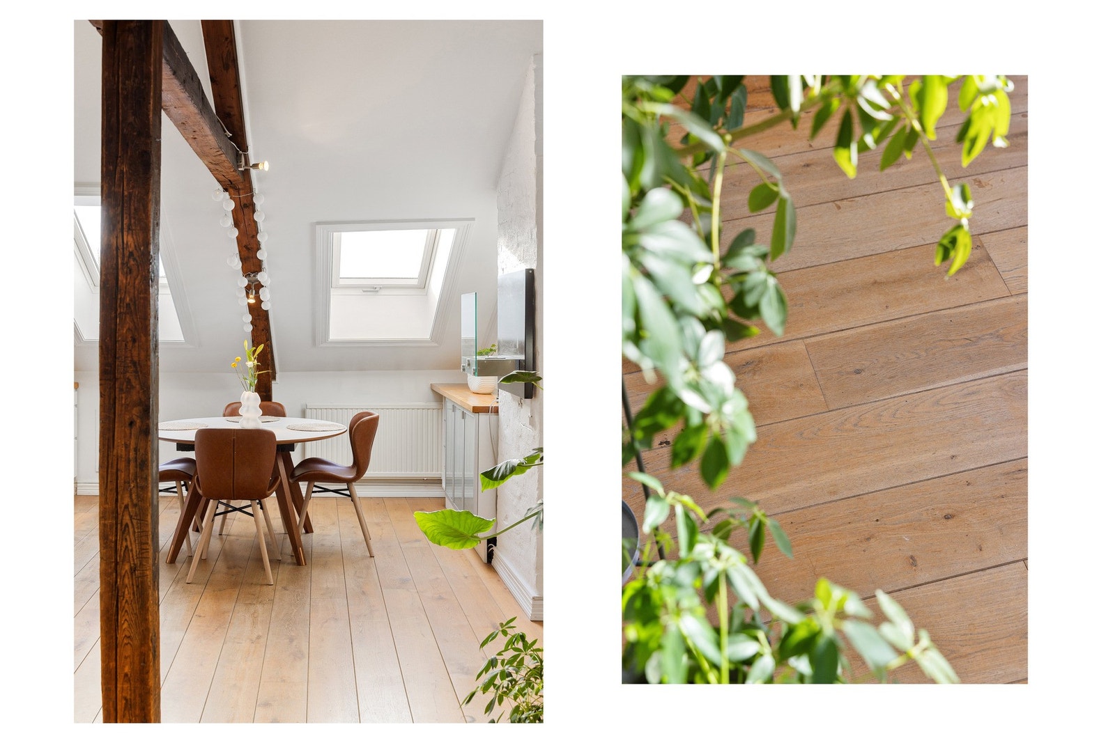 Boligen har flott 1-stavs eikeparkett i alle rom. Galleribilde