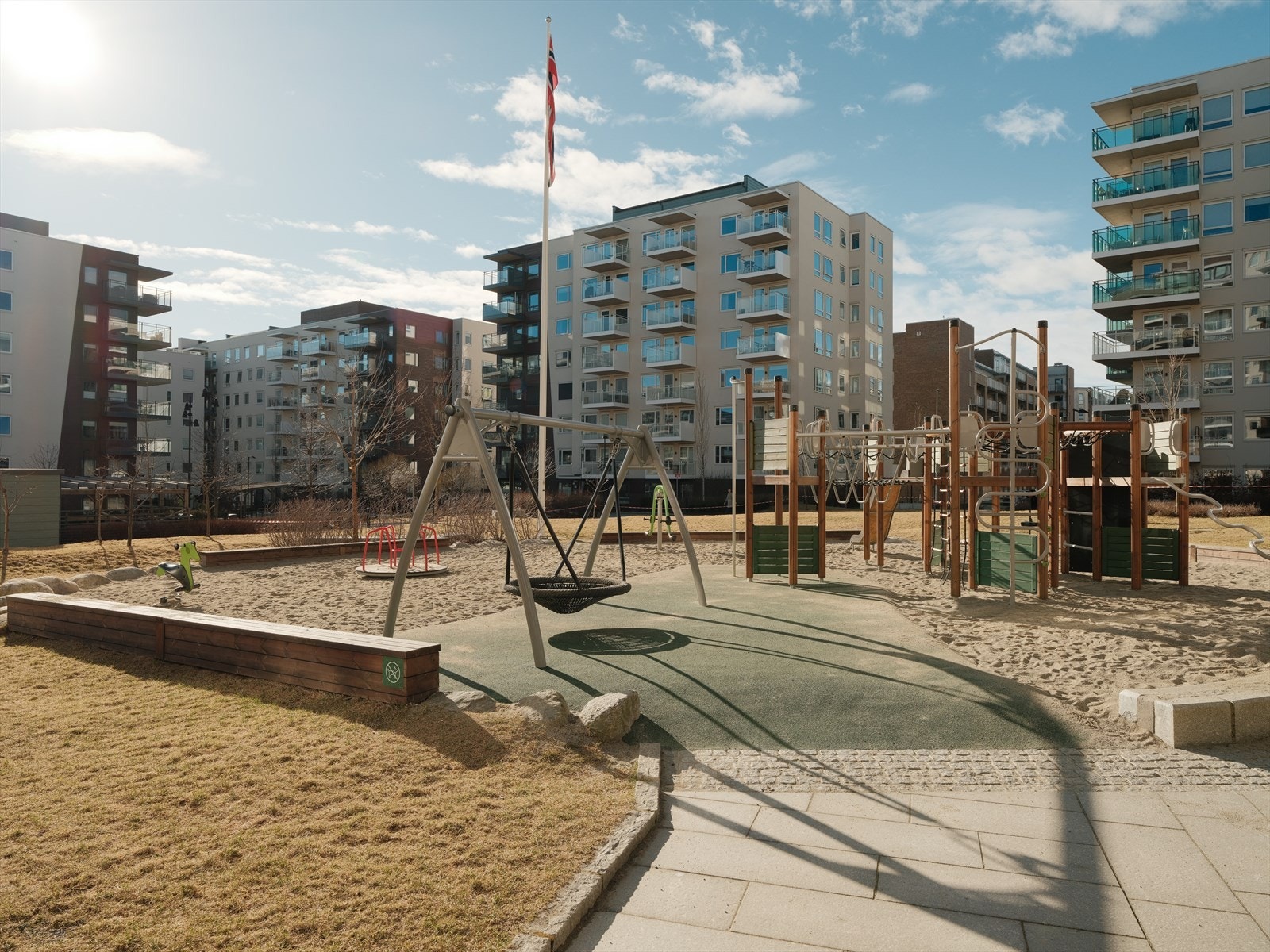 Det er flotte uteområdene i Gartnerkvartalet. Galleribilde