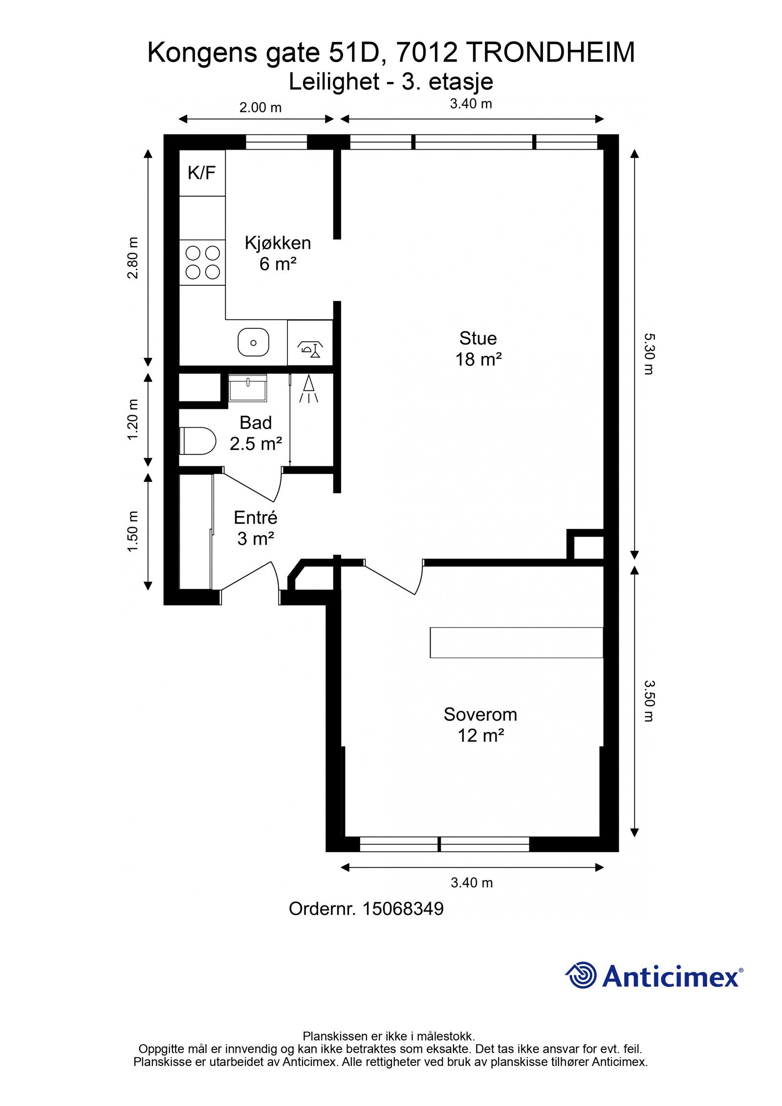 Plantegning - 3. etasje Galleribilde