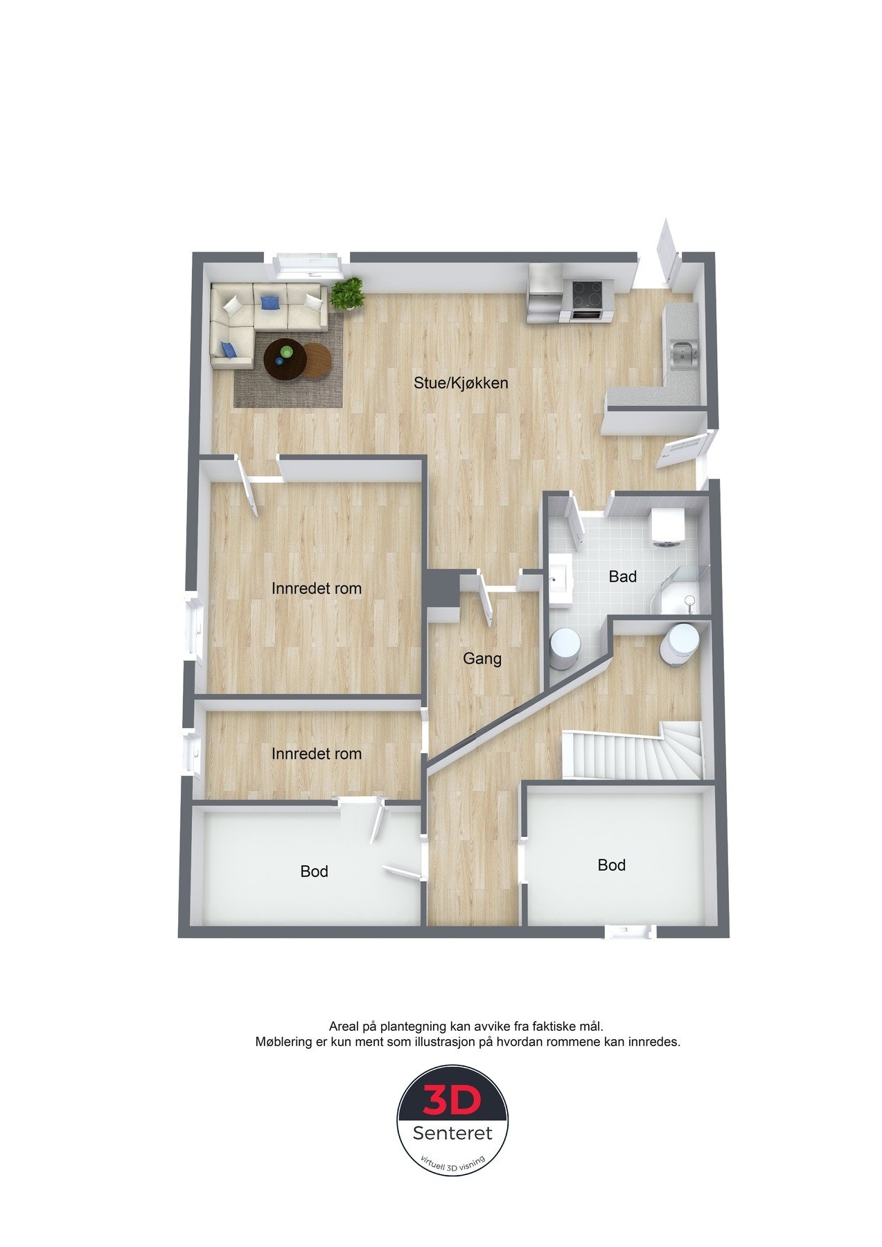 Plantegning kjeller - ikke målsatt, kun en illustrasjon. Galleribilde