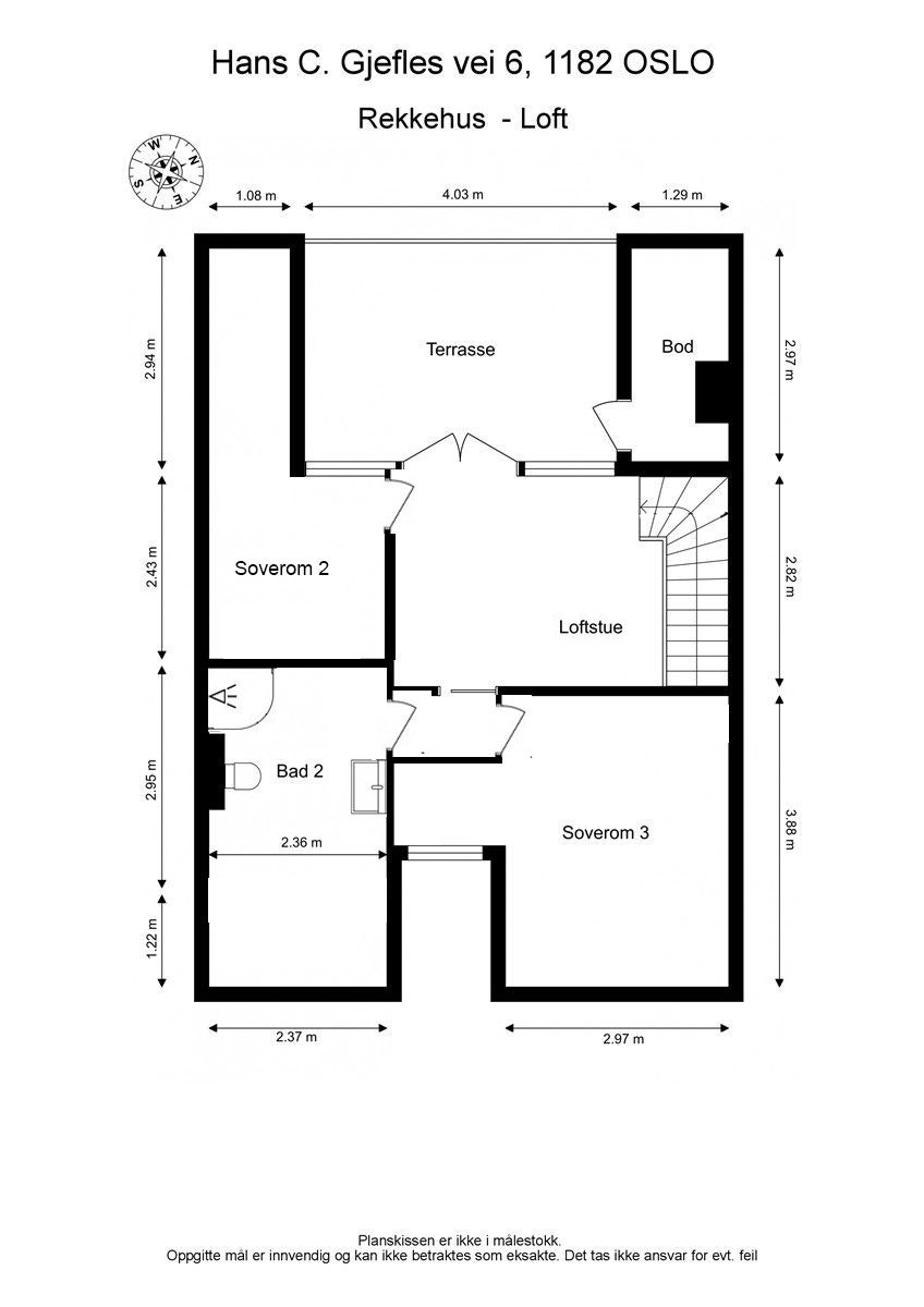 Plantegning loft Galleribilde