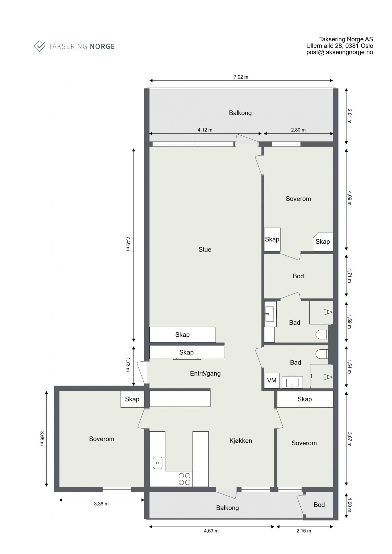 Plantegning - Møllefaret 44a Galleribilde
