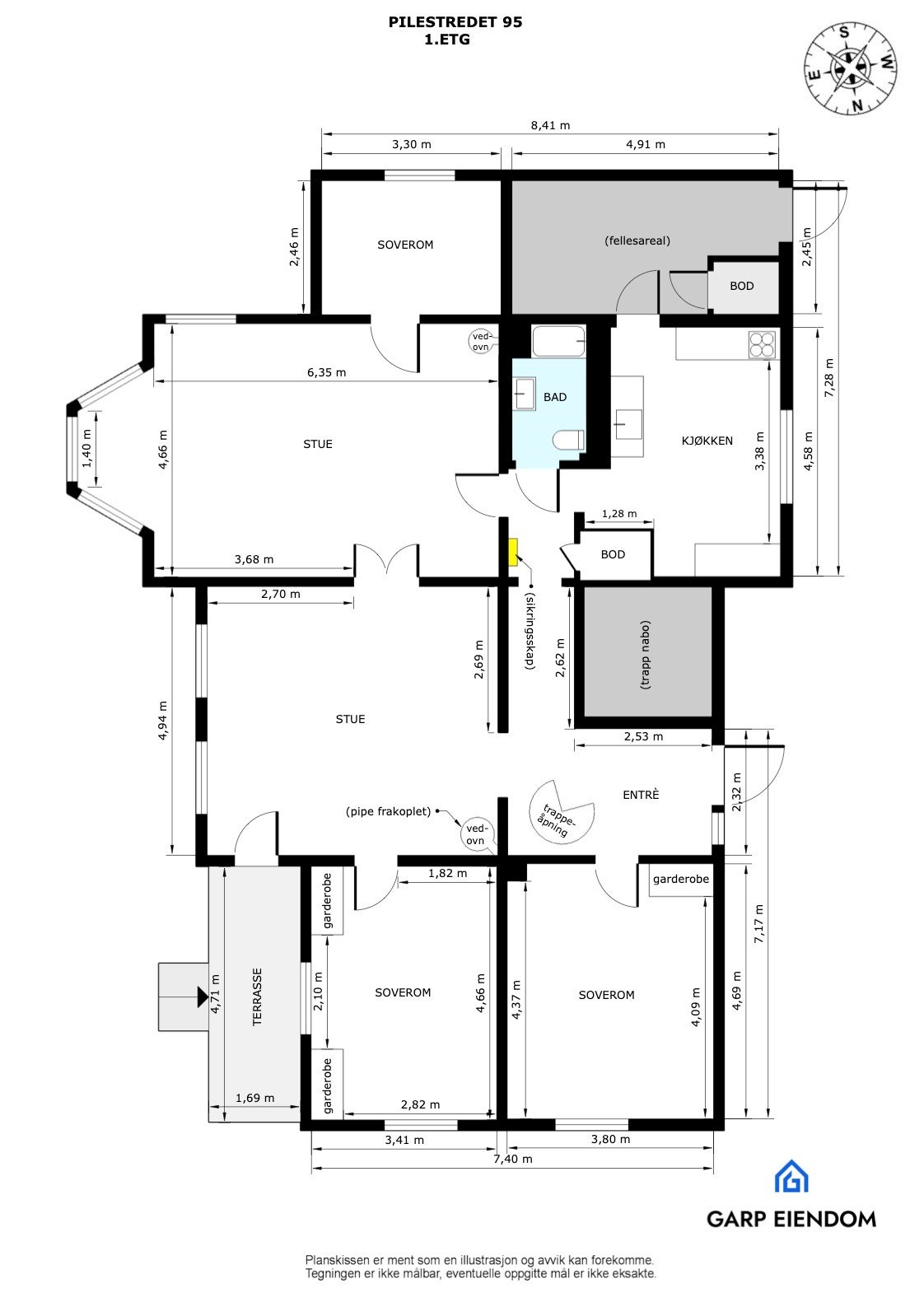 Plantegning - 1.etg Galleribilde