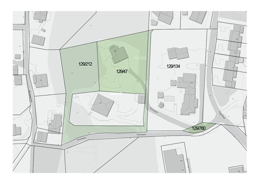 Kartskisse over eiendommen Galleribilde