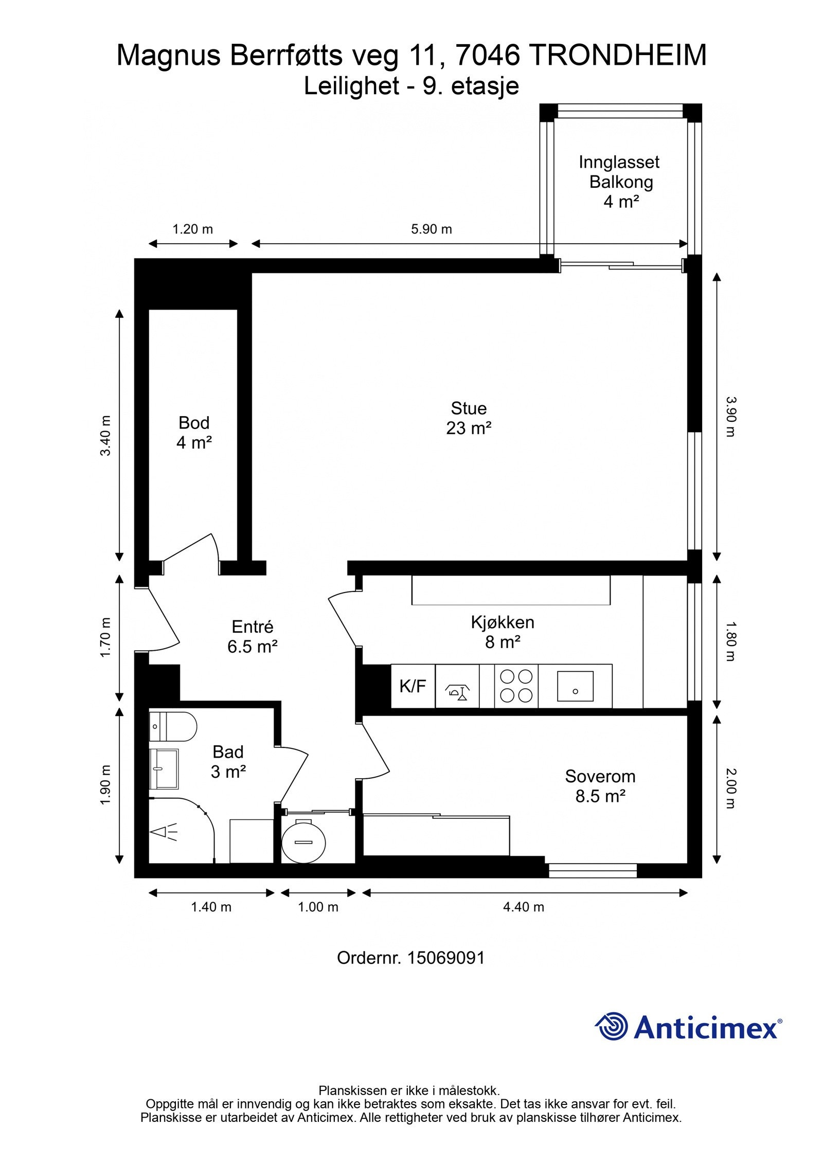 Plantegning - 9. etasje Galleribilde