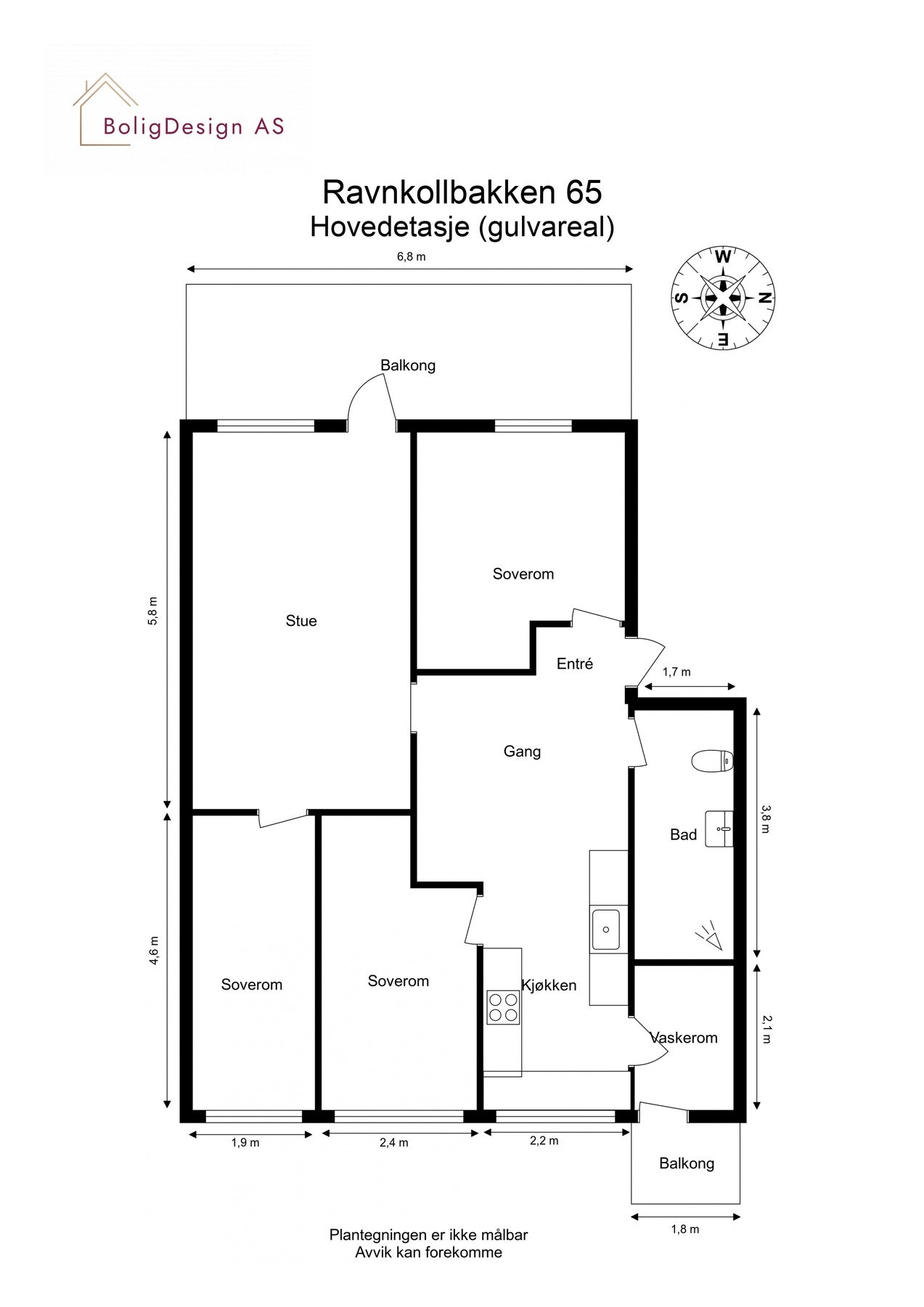 Oppmålt plantegning Galleribilde