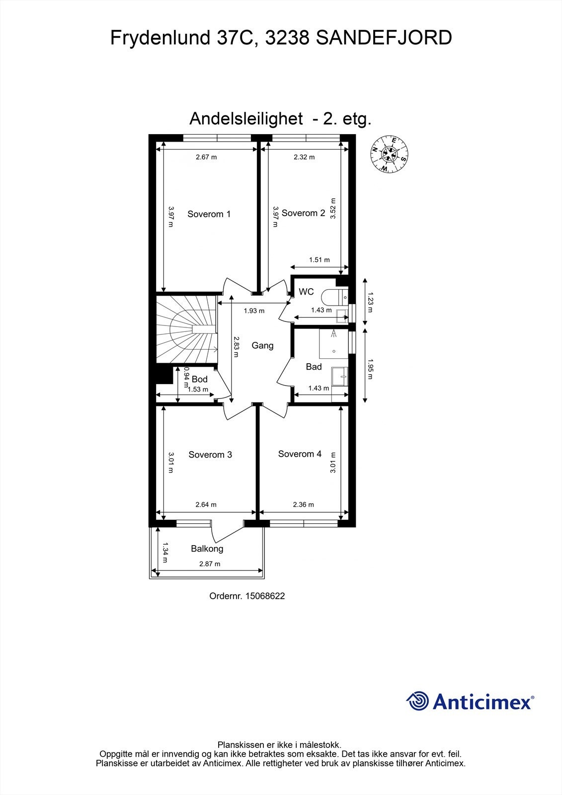 Plantegning - 2. etg. Galleribilde