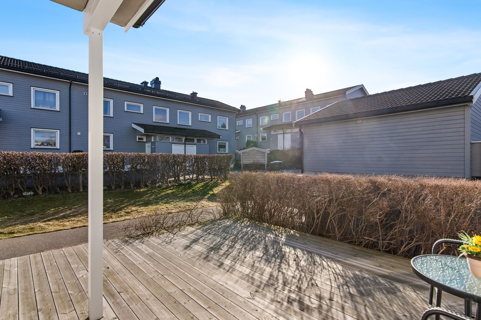 Gode solforhold på terrassen Galleribilde