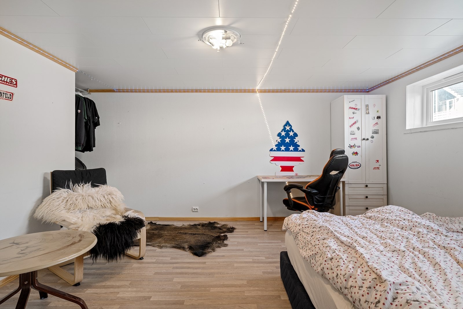Soverom i kjelleren, godkjent som hobbyrom Galleribilde