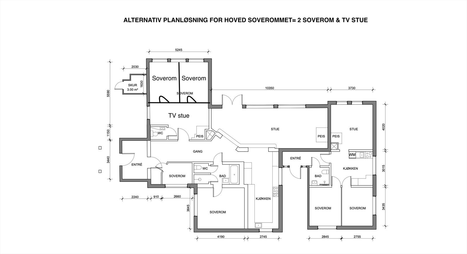 Alternativ plantegning Galleribilde