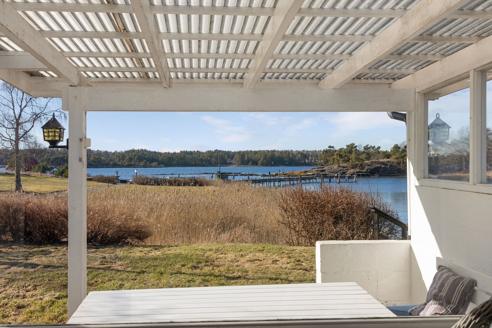 Hyggelig overbygget uteplass. Galleribilde