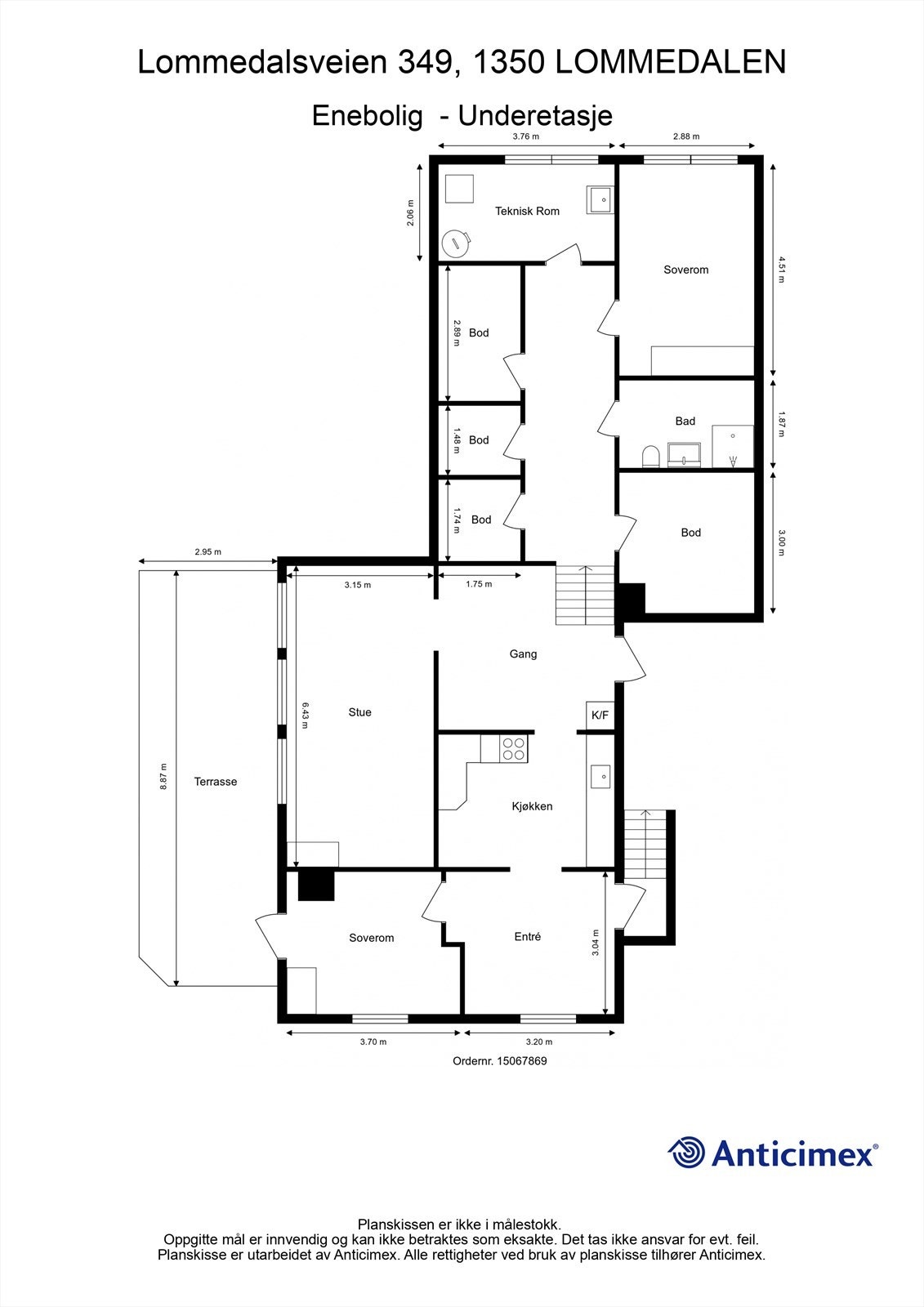 Plantegning - Underetasje Galleribilde