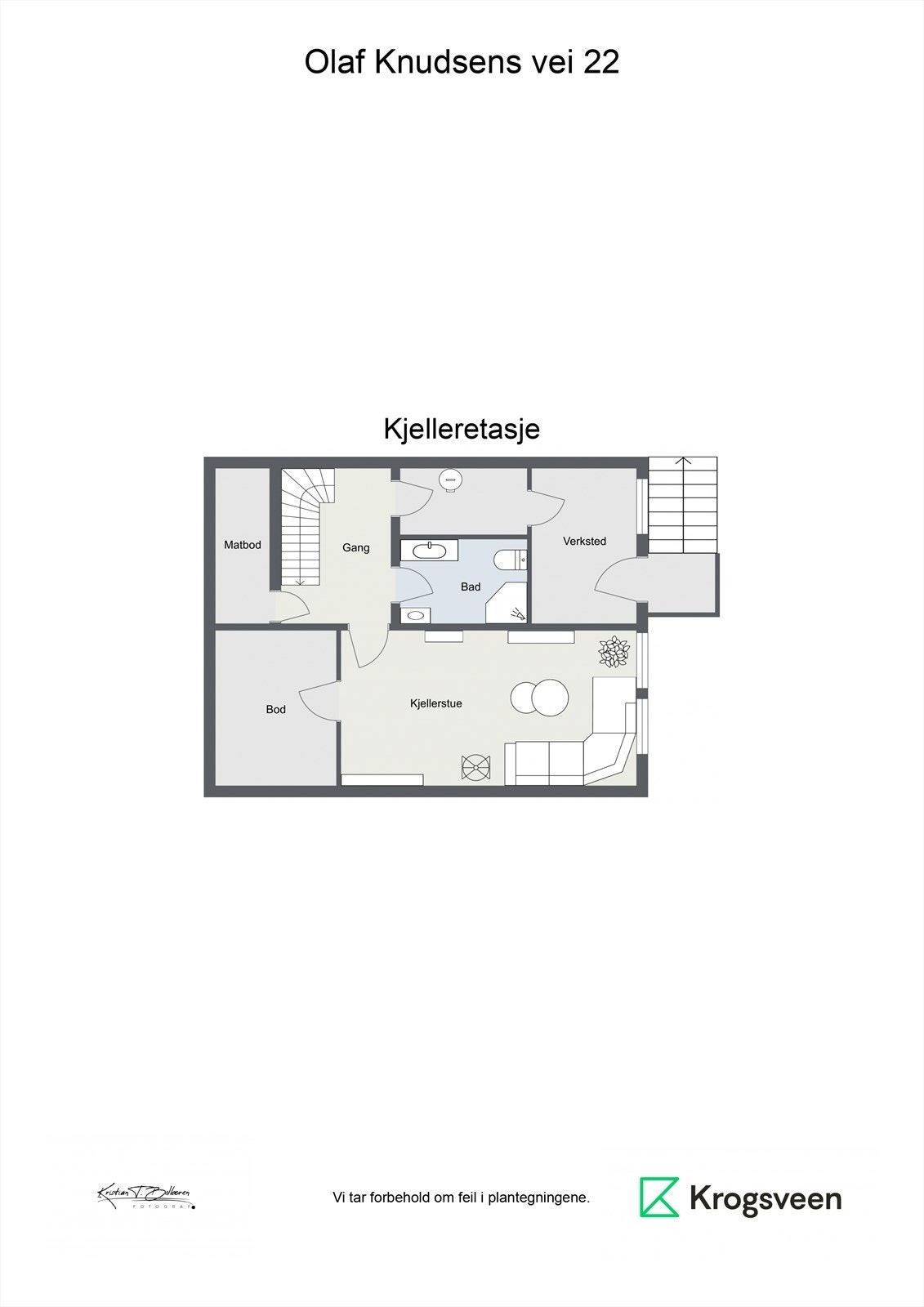 Plantegning kjelleretasje Galleribilde