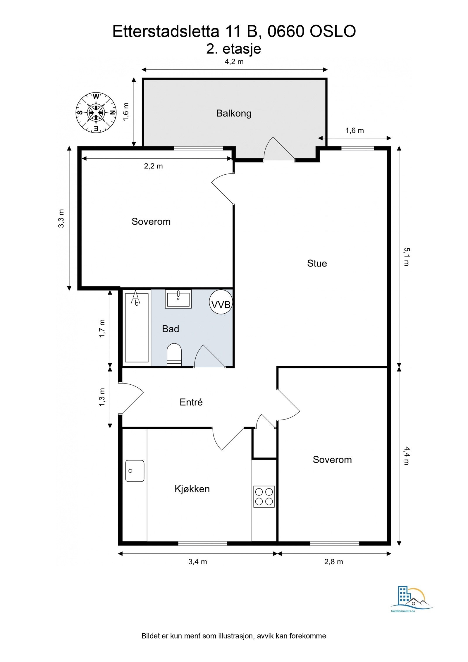 Leiligheten har en god planløsning. Galleribilde