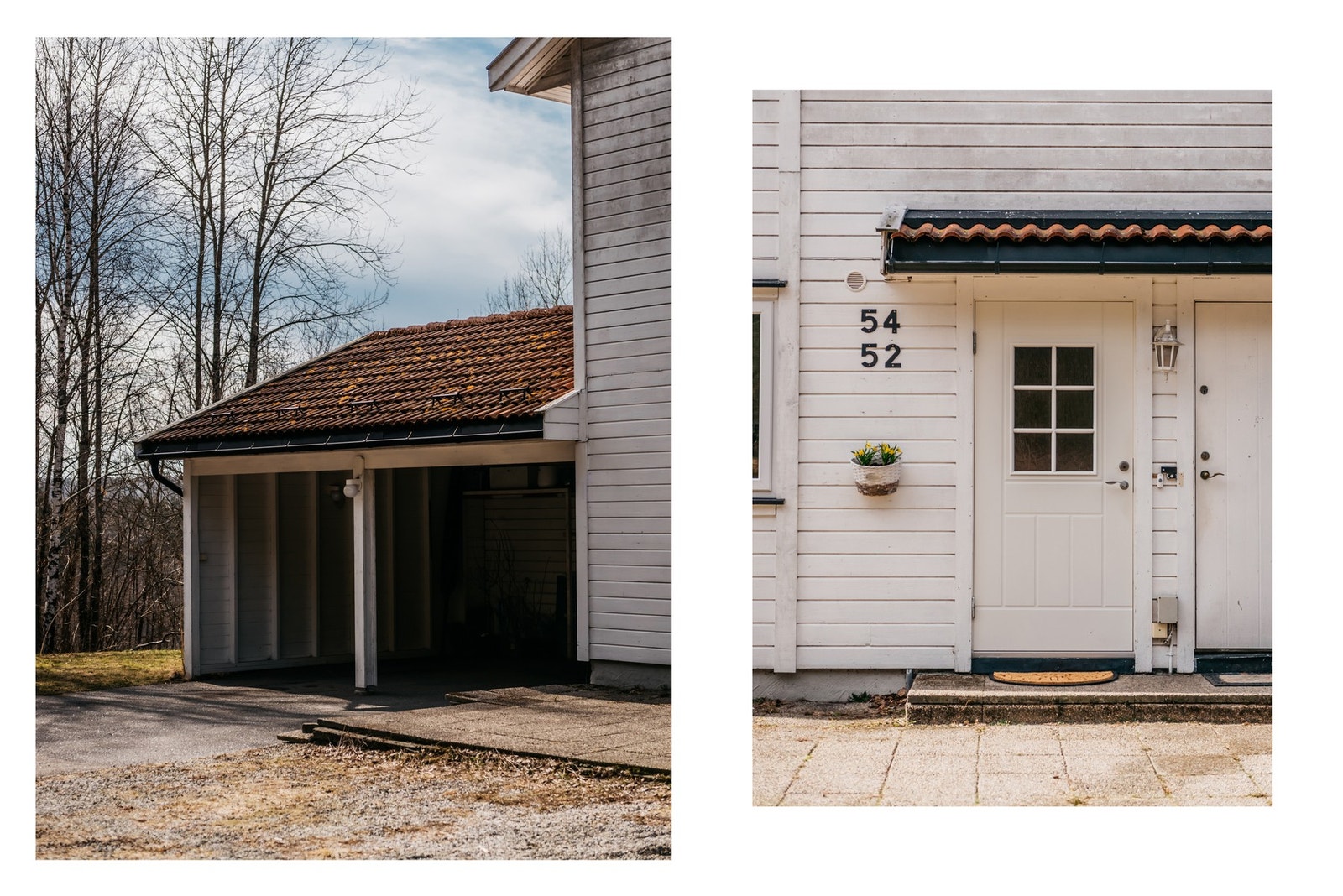Ved siden av boligen ligger carport. Her kan man parkere bil både i og utenfor carporten. Galleribilde
