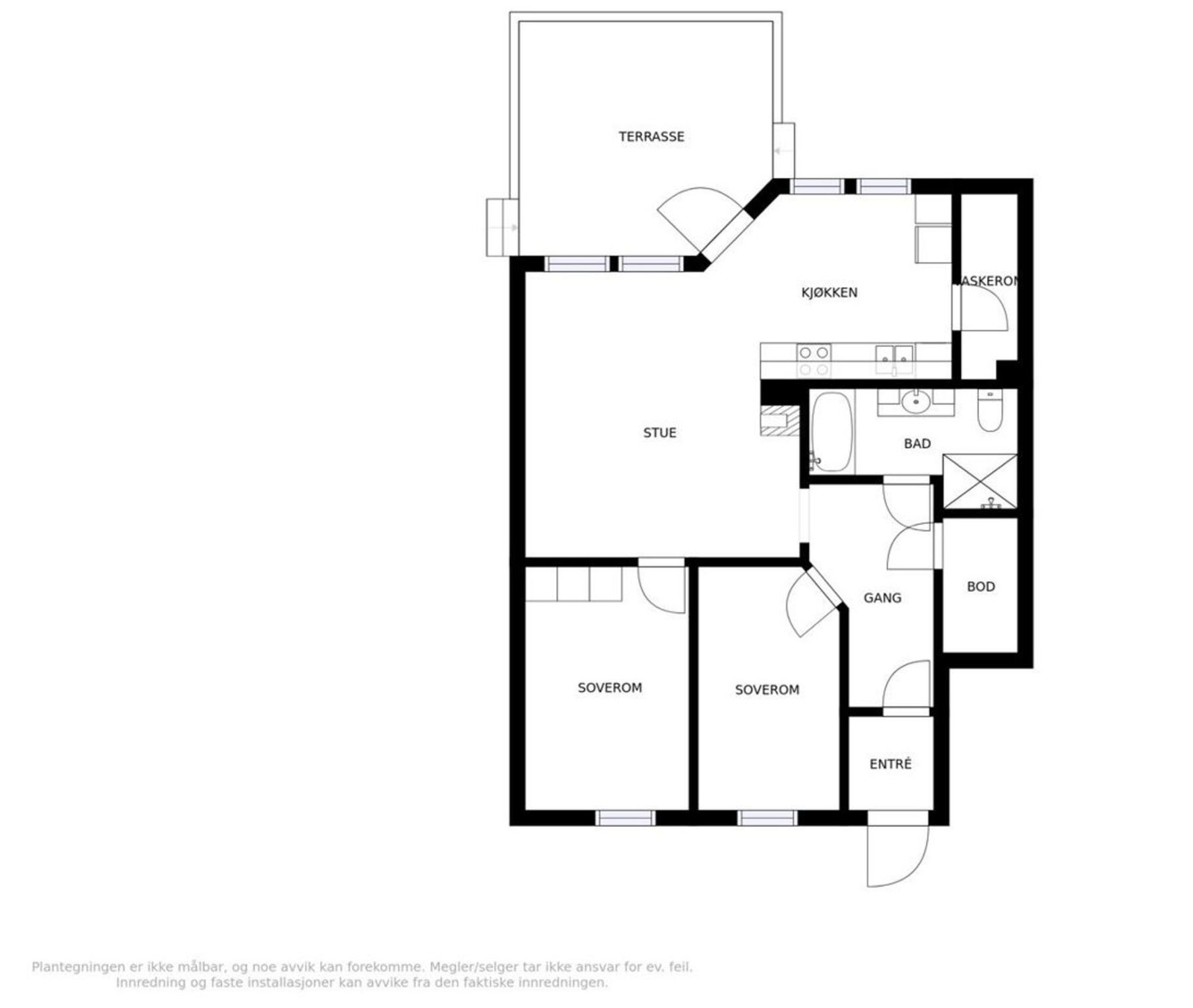 Plantegning 1.etg Galleribilde