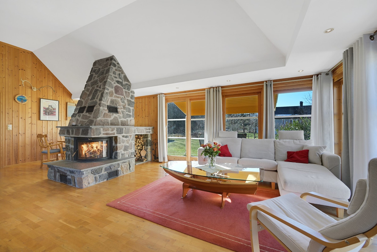 Peisen gir godt med varme gjennom vinterhalvåret. Galleribilde