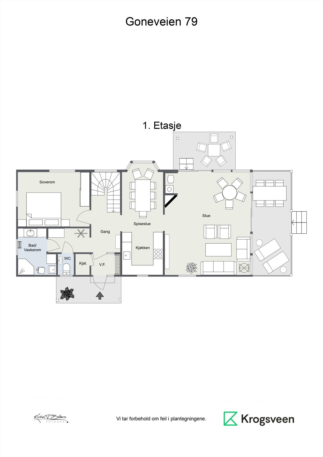 Planskisse 1. etasje. Galleribilde