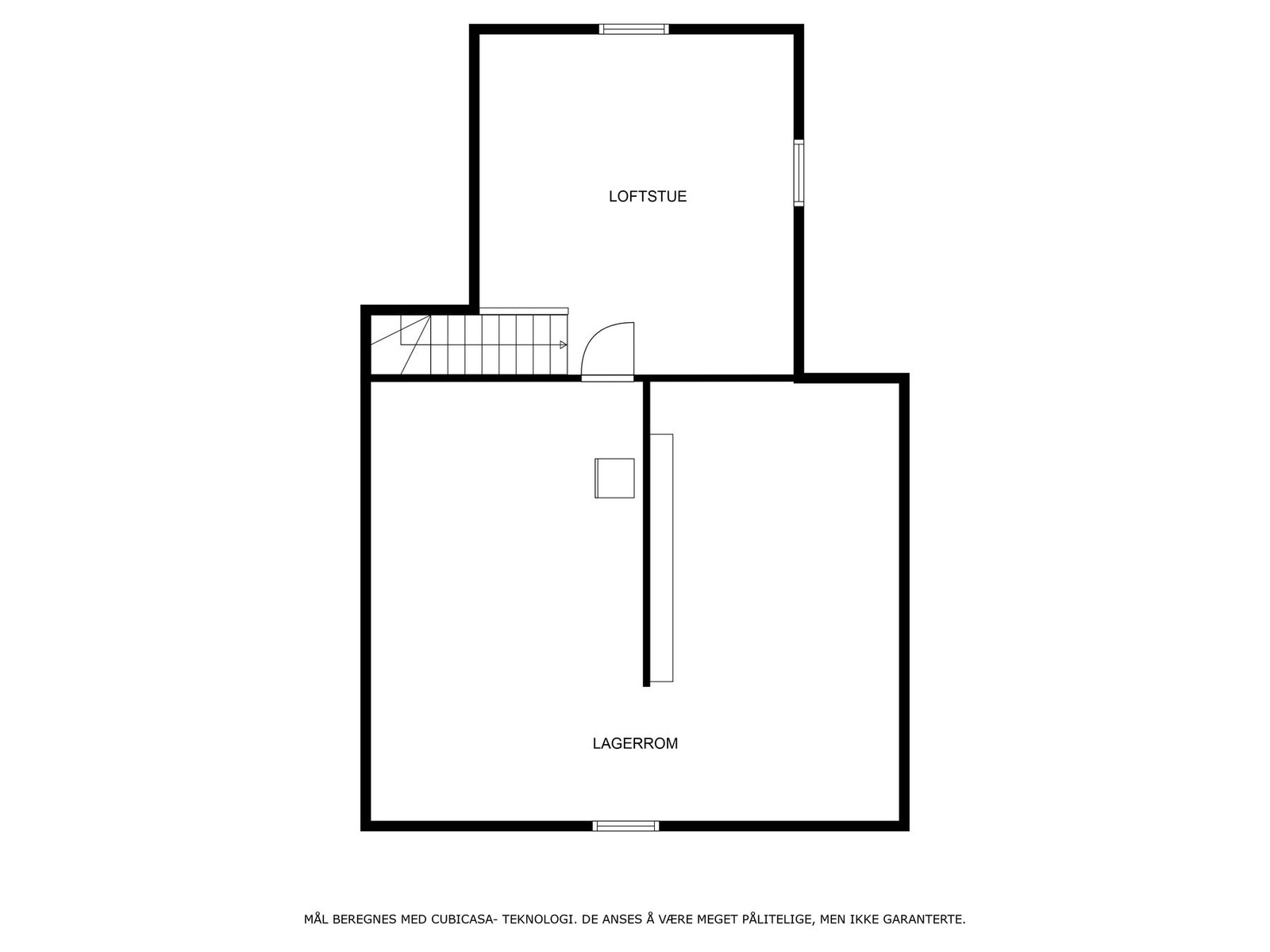 Veiledende plantegning loftsetasje Galleribilde