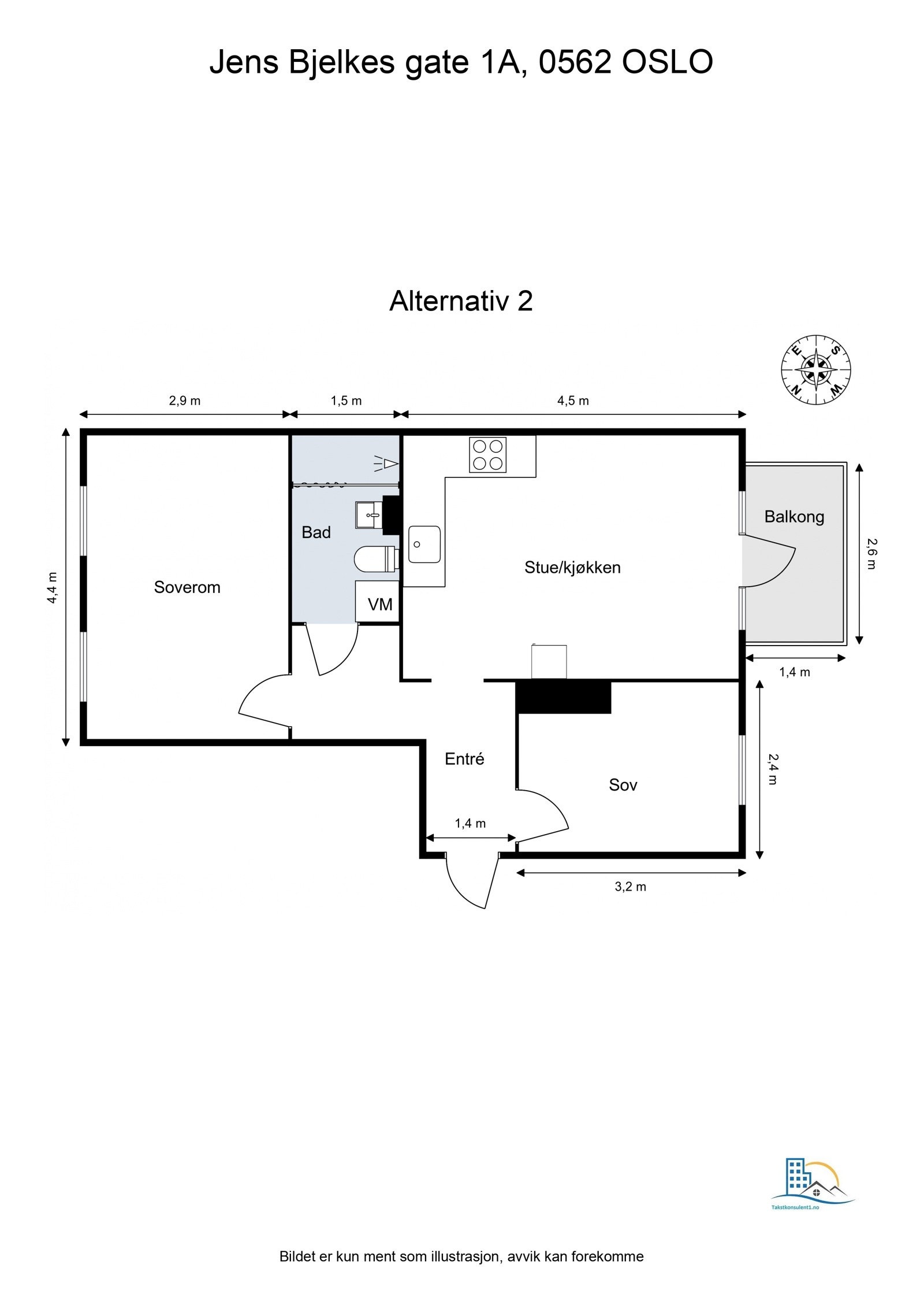 - Alternativ plantegning - Galleribilde
