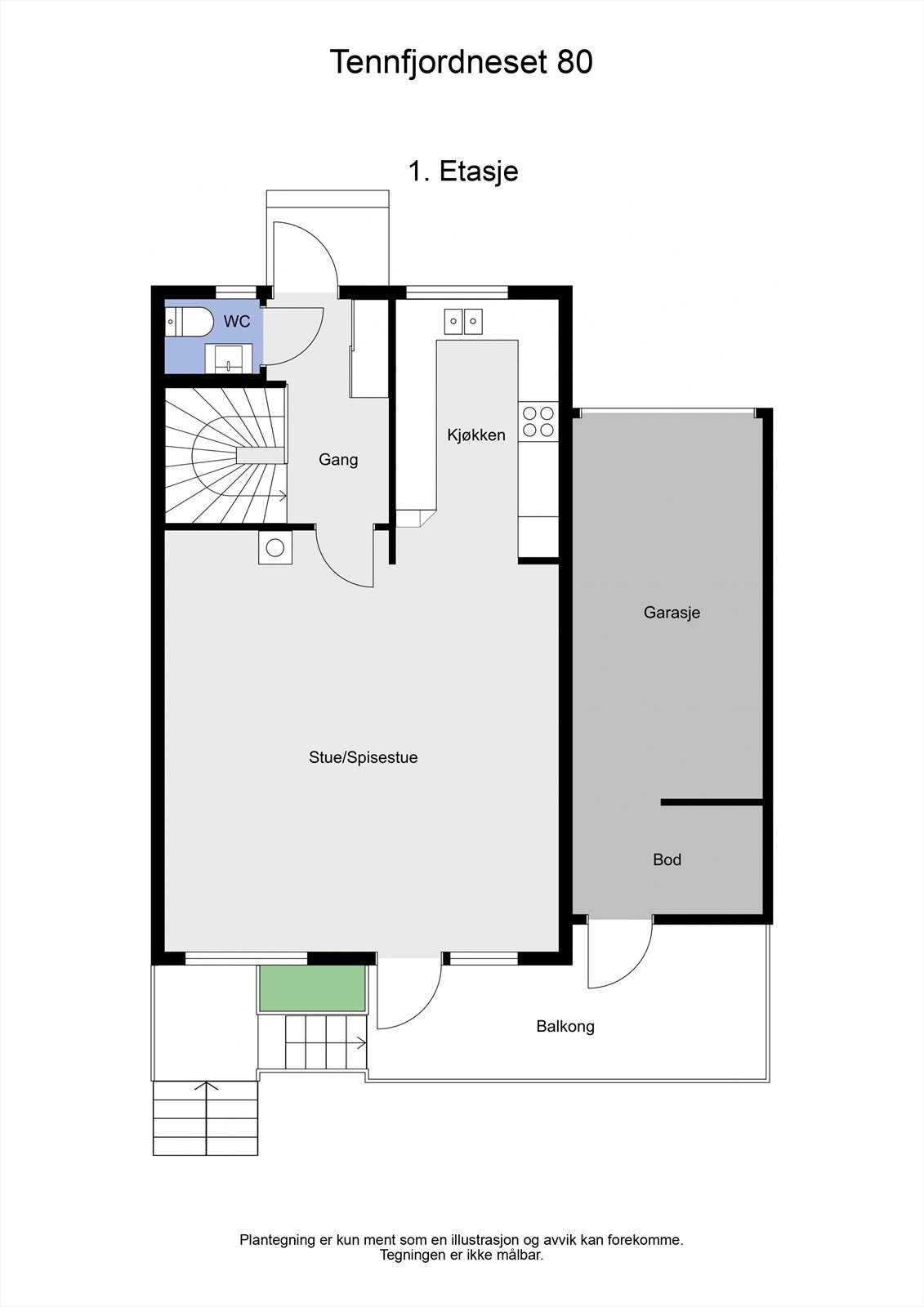 2 D plantegning 1. etasje Galleribilde