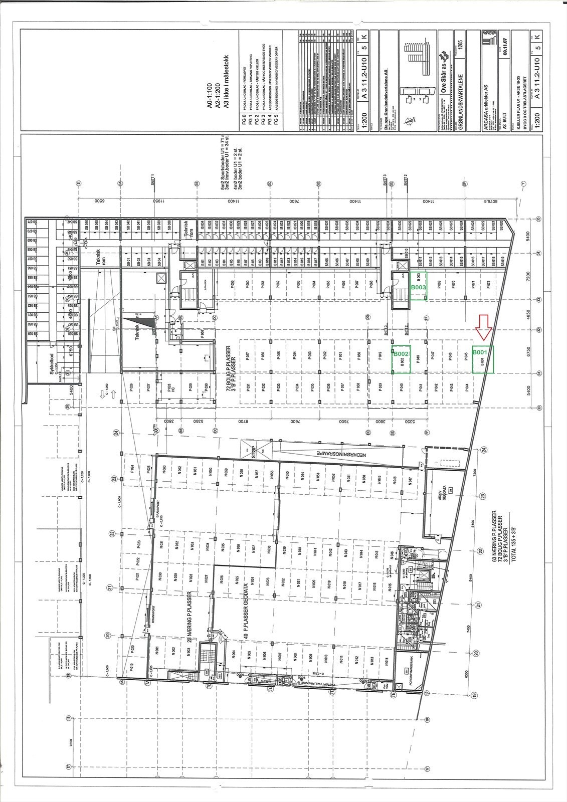 Plassering av plass B001 Galleribilde