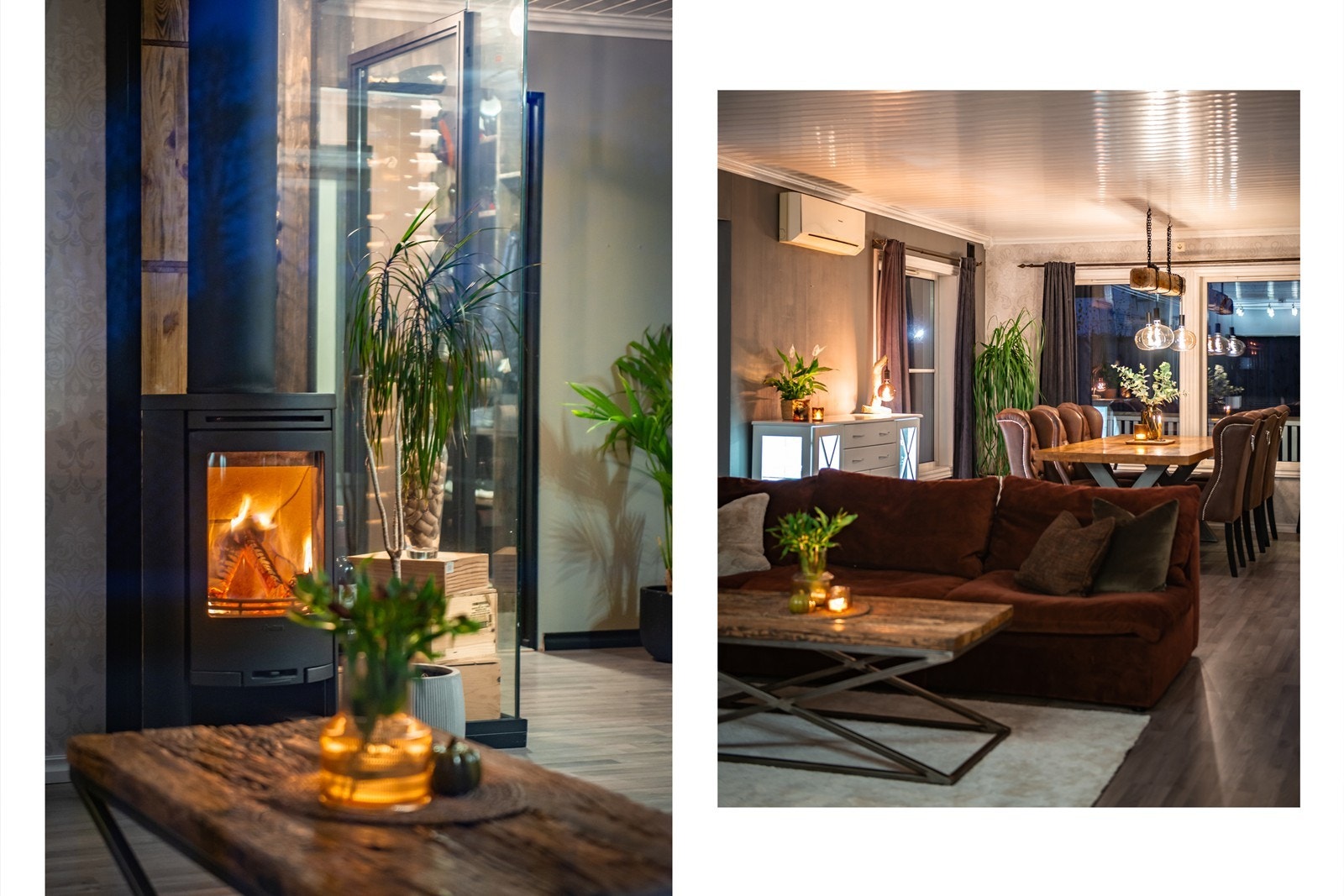 God stemning hjemme i stua Galleribilde