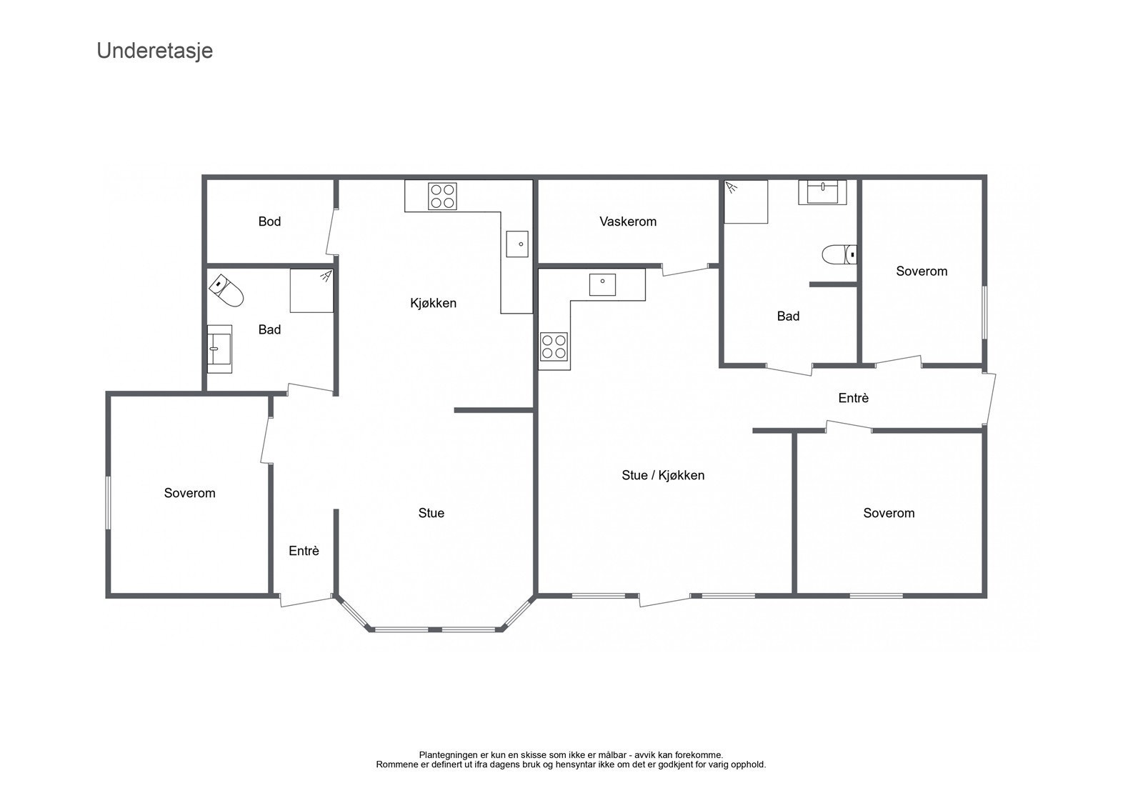 Plantegning underetasje Galleribilde
