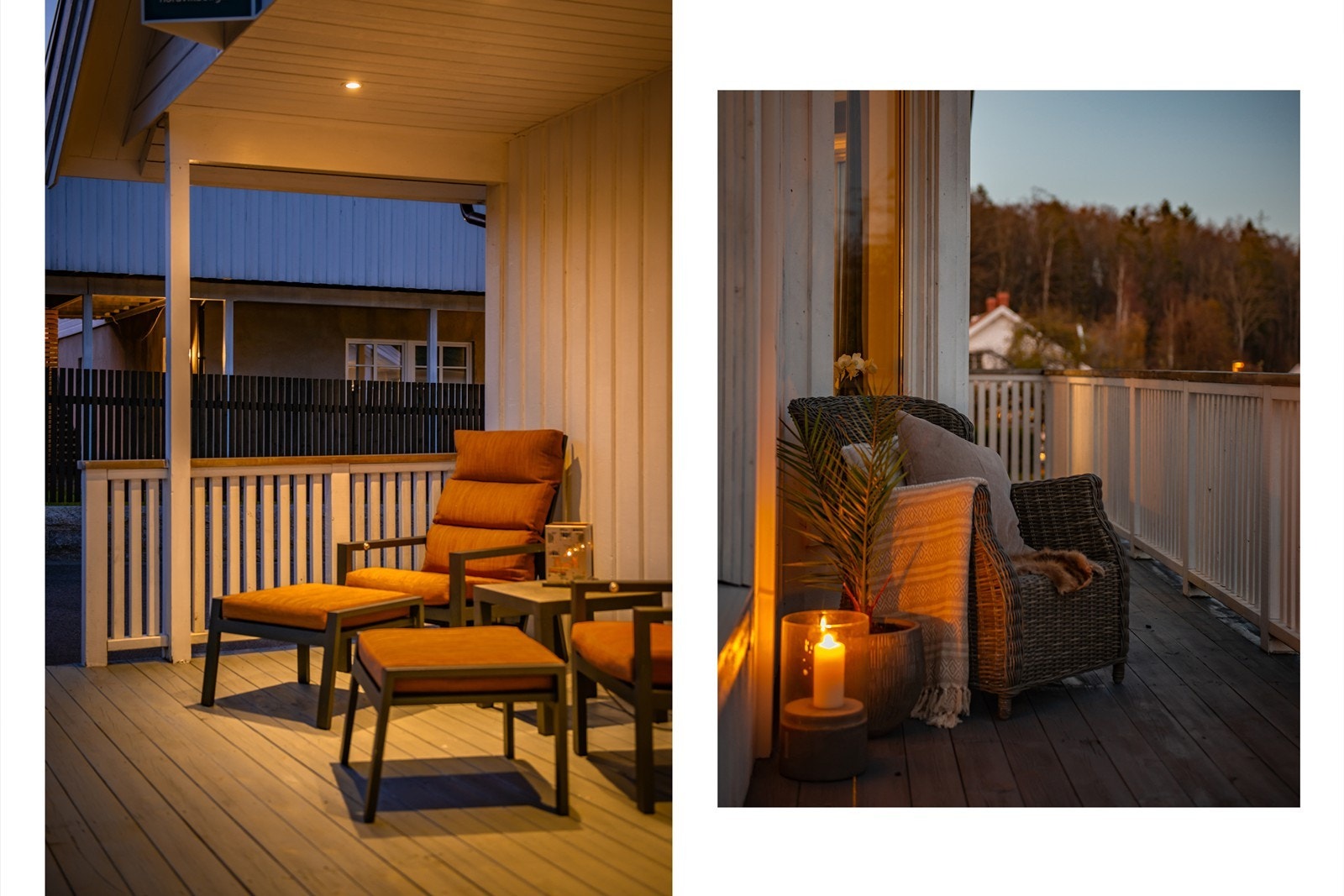 Plass til flere koselige sittegrupper rundt på tomta Galleribilde