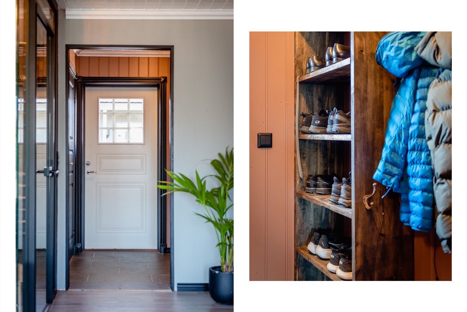 Gang med god oppbevaringsplass Galleribilde