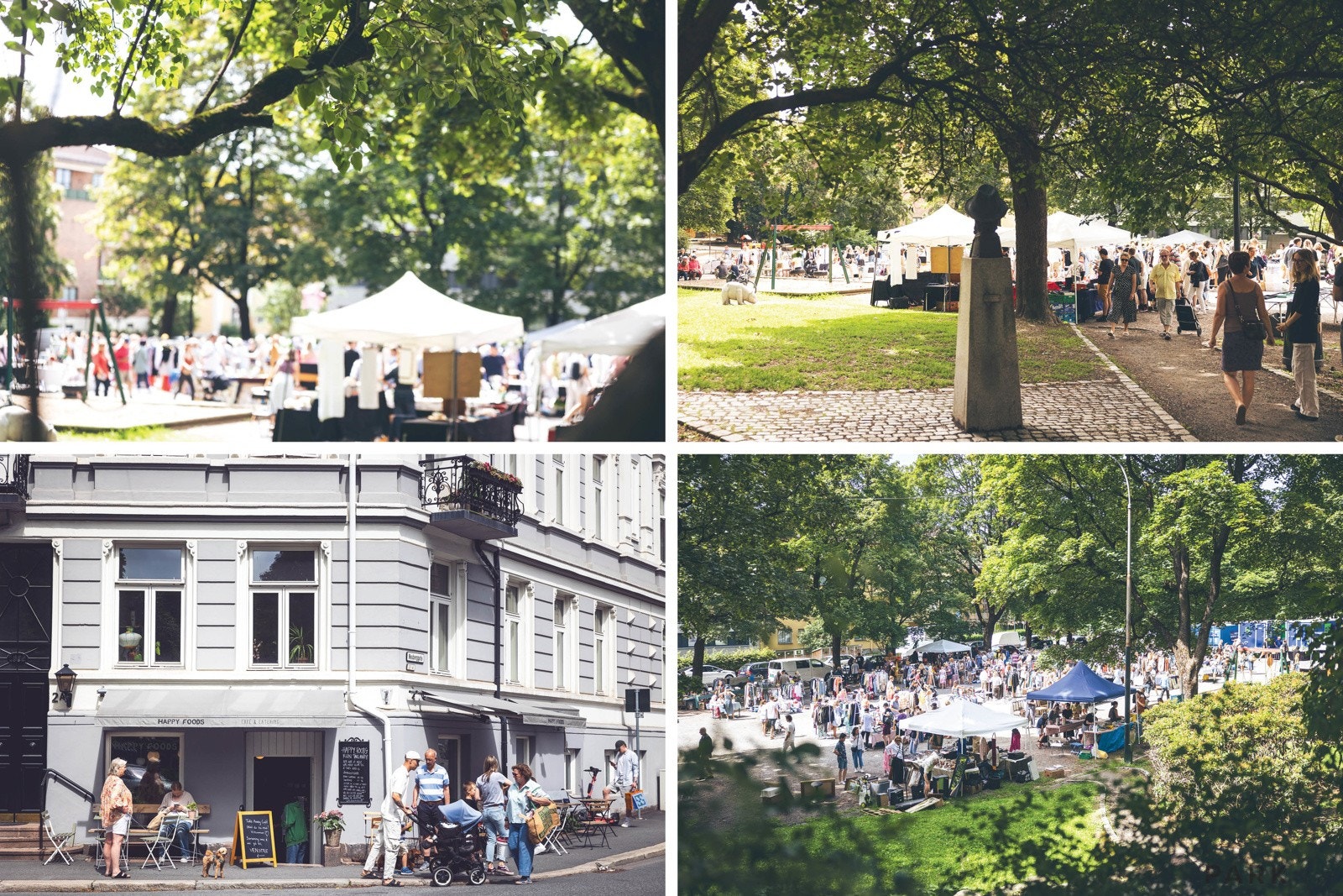 Hyggelige Vestkanttorget en kort spasertur fra leiligheten. Her arrangeres det brukt- og antikkmarked hver lørdag i mnd. mars - desember, og bidrar til et yrende folkeliv og god stemning i nabolaget. Galleribilde