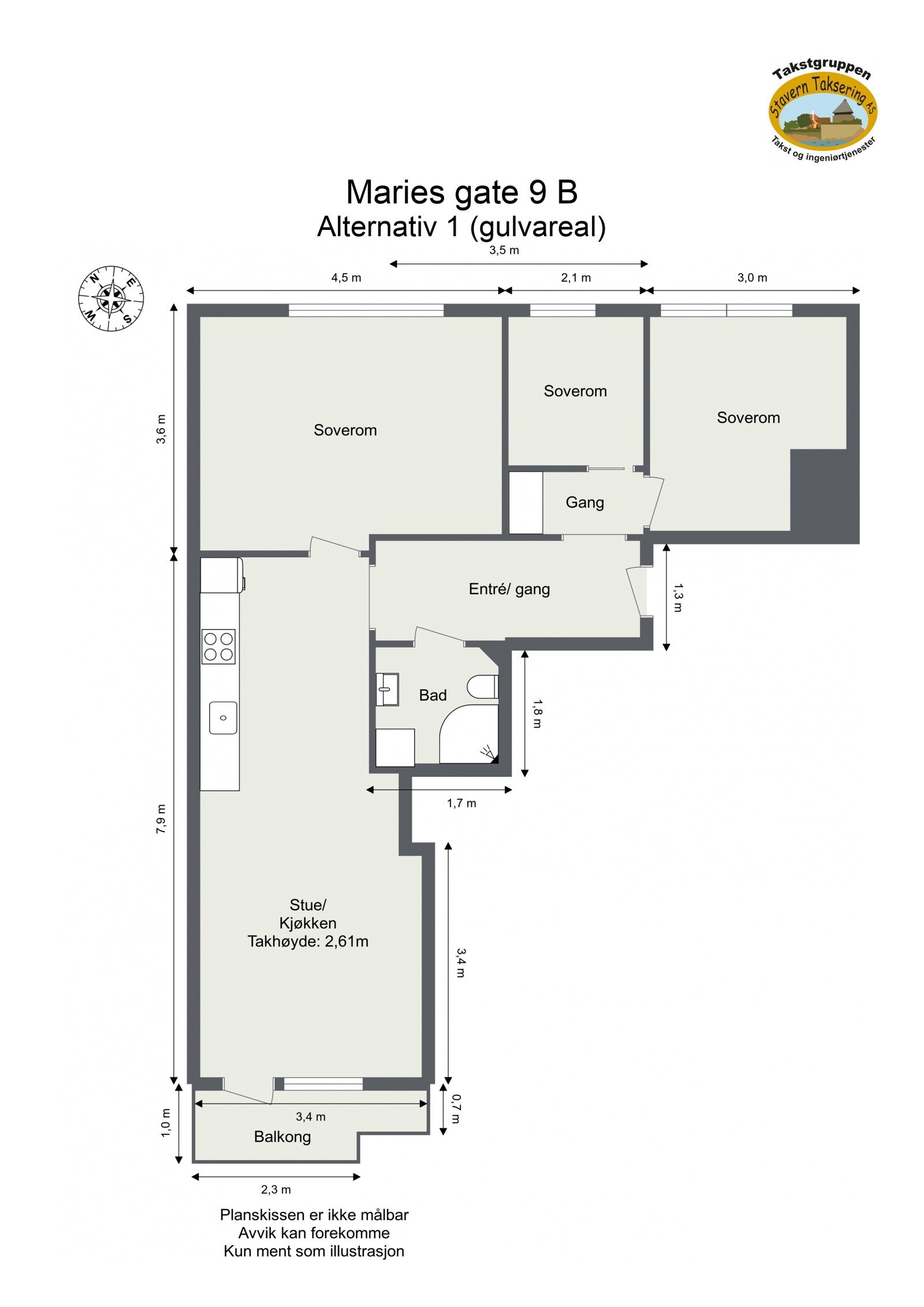 Alternativ planløsning 1 Galleribilde