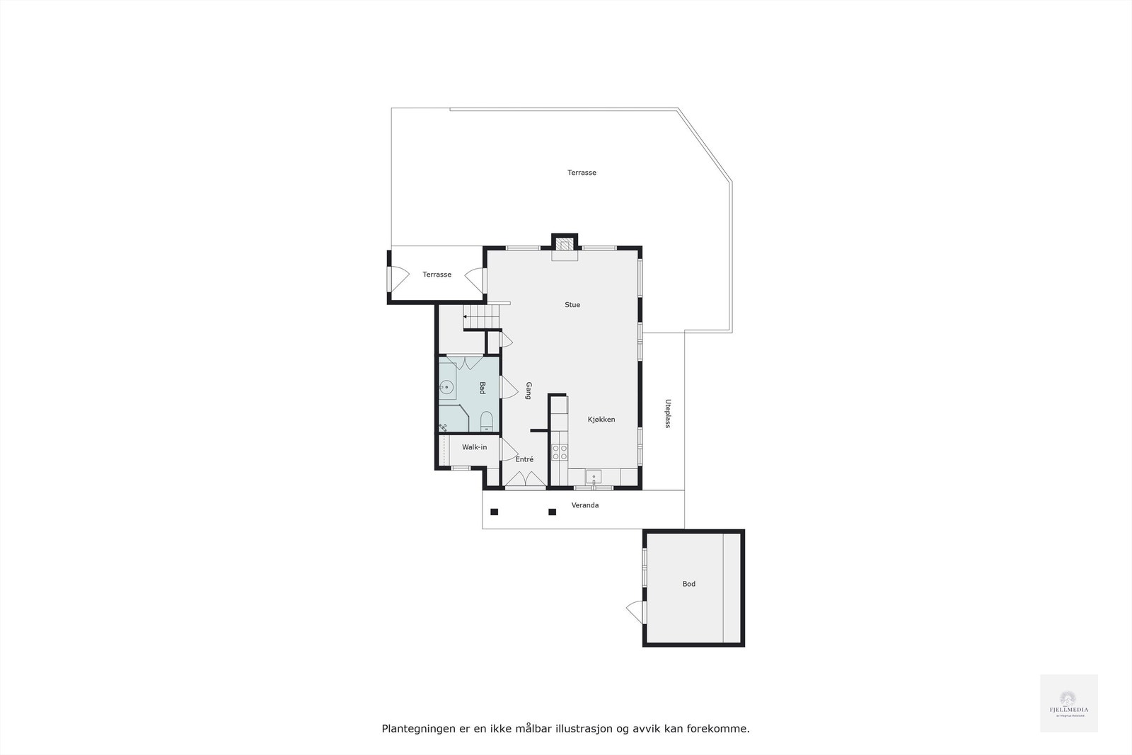 Plantegning 1. etg. Galleribilde