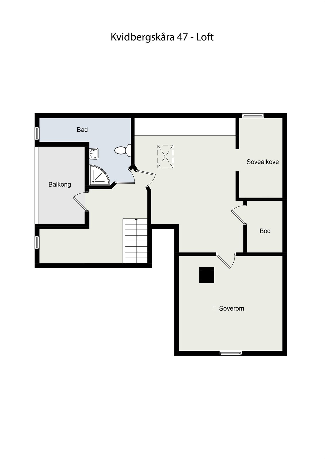 Plantegning loft. Galleribilde