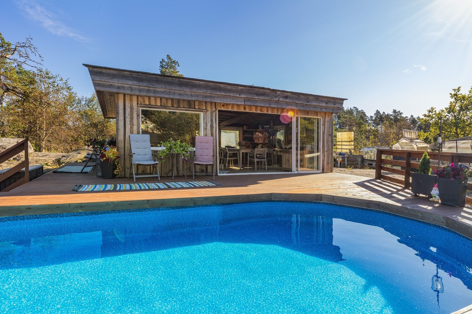 Her har man gode solforhold gjennom dagen. Galleribilde