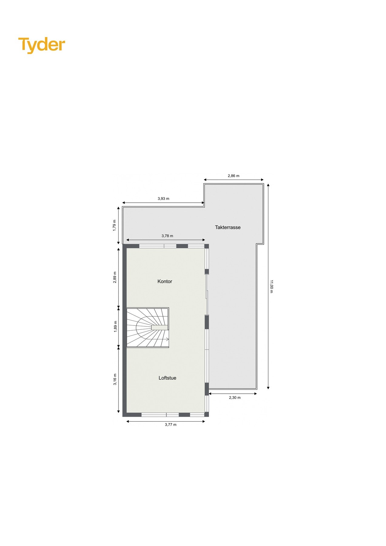 Plantegning toppetasje. Galleribilde