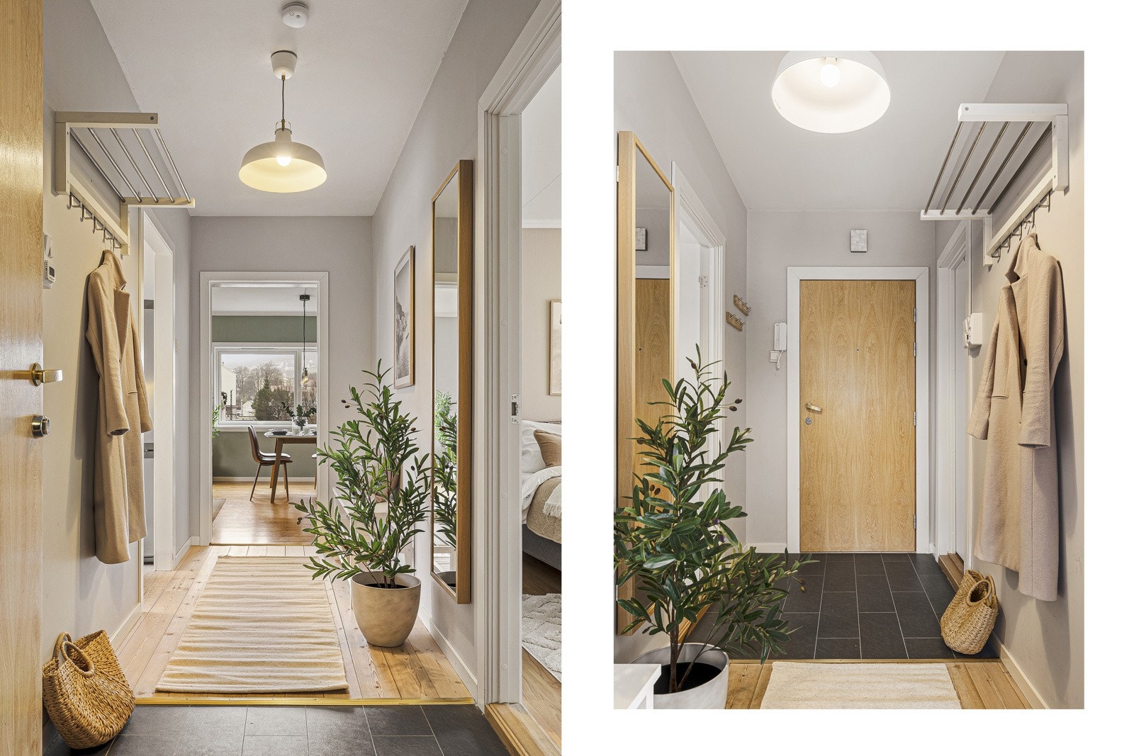 - Romslig entré/gang, hvor det er plass til oppheng, skohyller og annen enkel møblering - Galleribilde