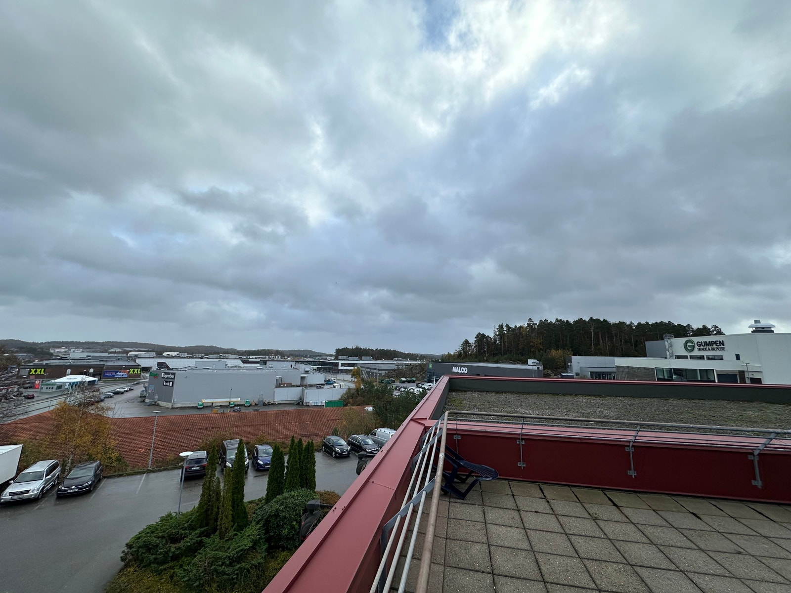 Utsikt fra takterrassen Galleribilde