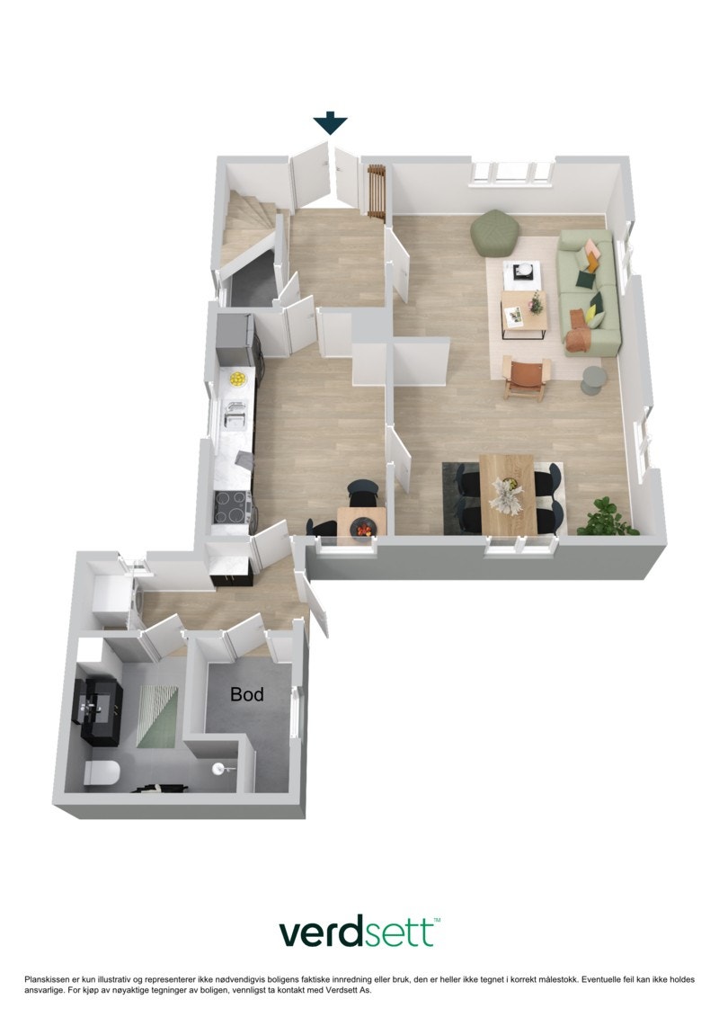 Plantegning 1. etg. Galleribilde