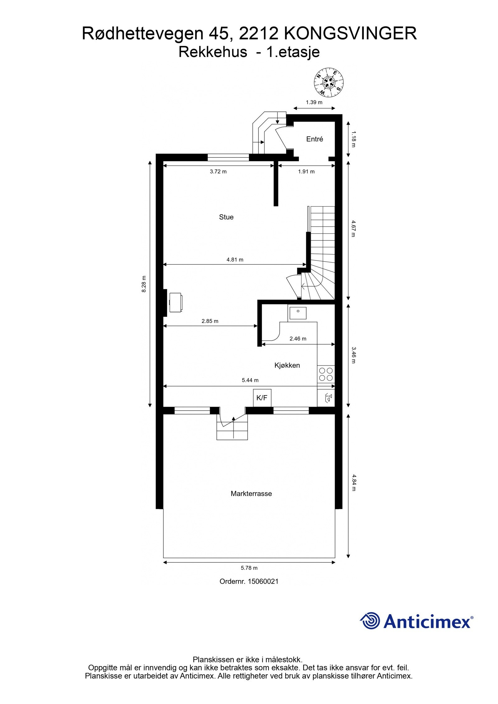 Plantegning 1. etasje Galleribilde