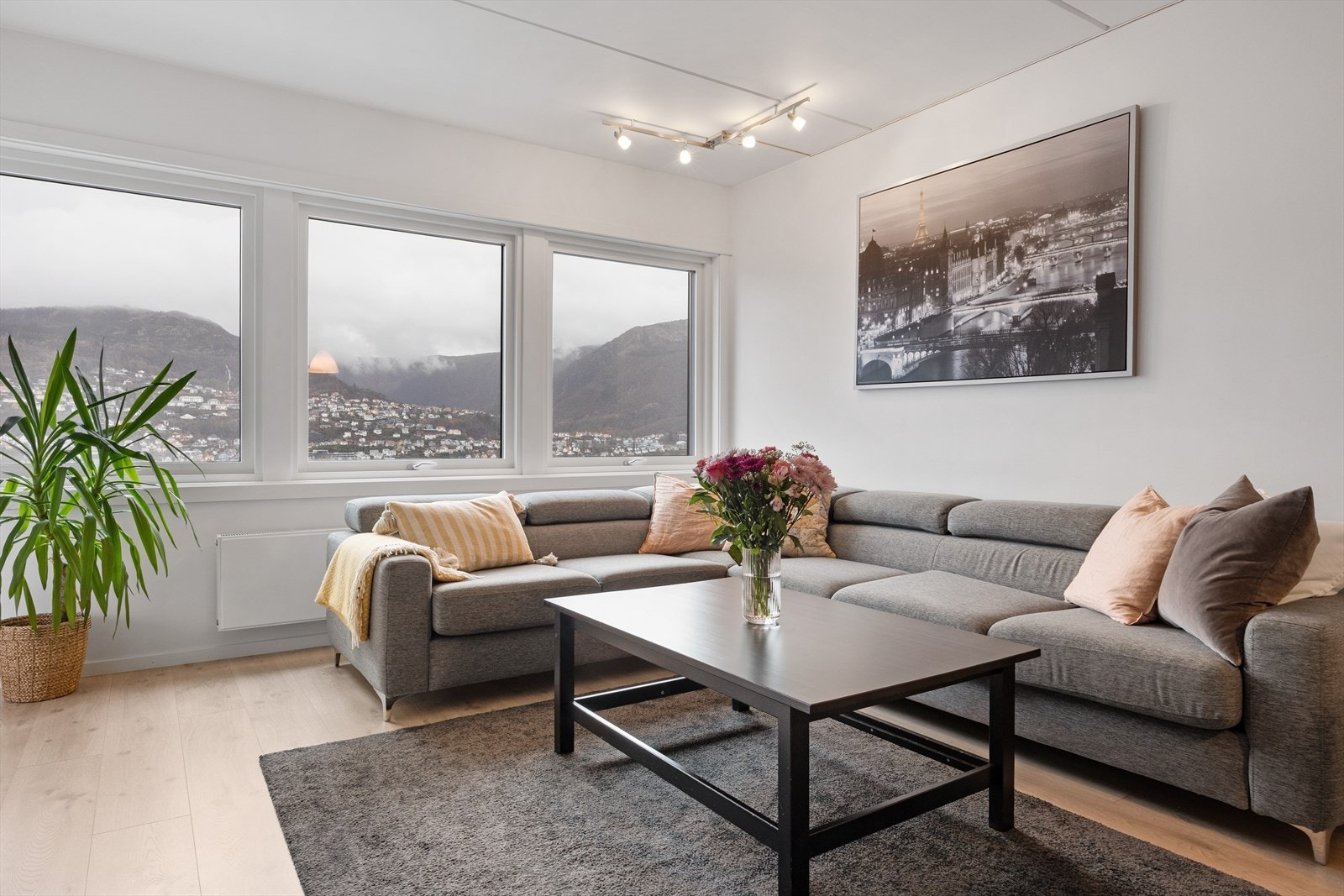 Radiator i stuen avgir god varme til leiligheten, og er inkl i mnd kost Galleribilde