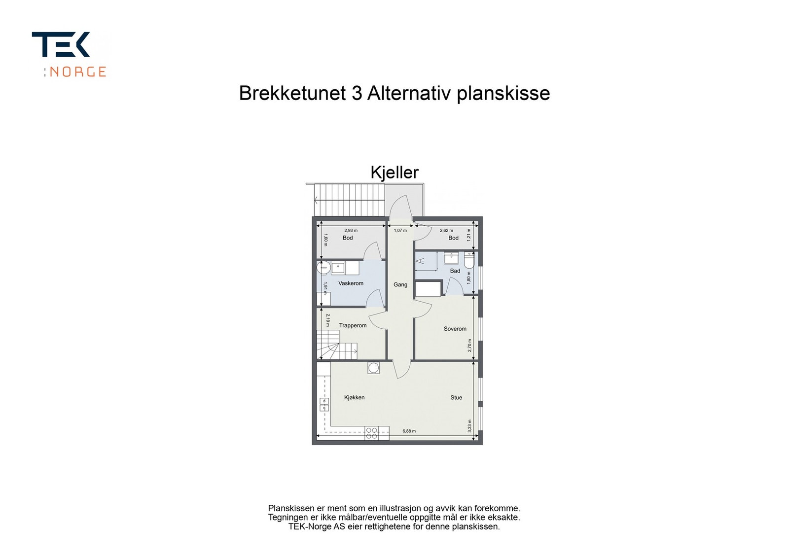 Alternativ plantegning kjeller etasje Galleribilde