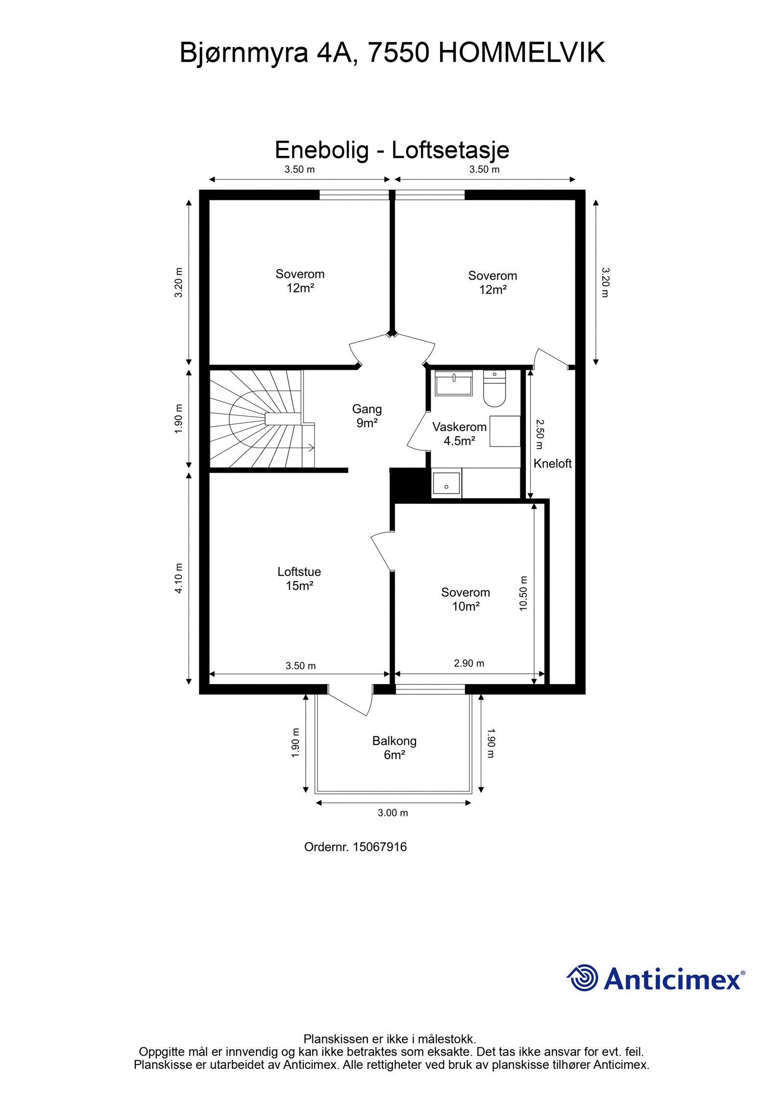 Plantegning - Loftsetasje Galleribilde
