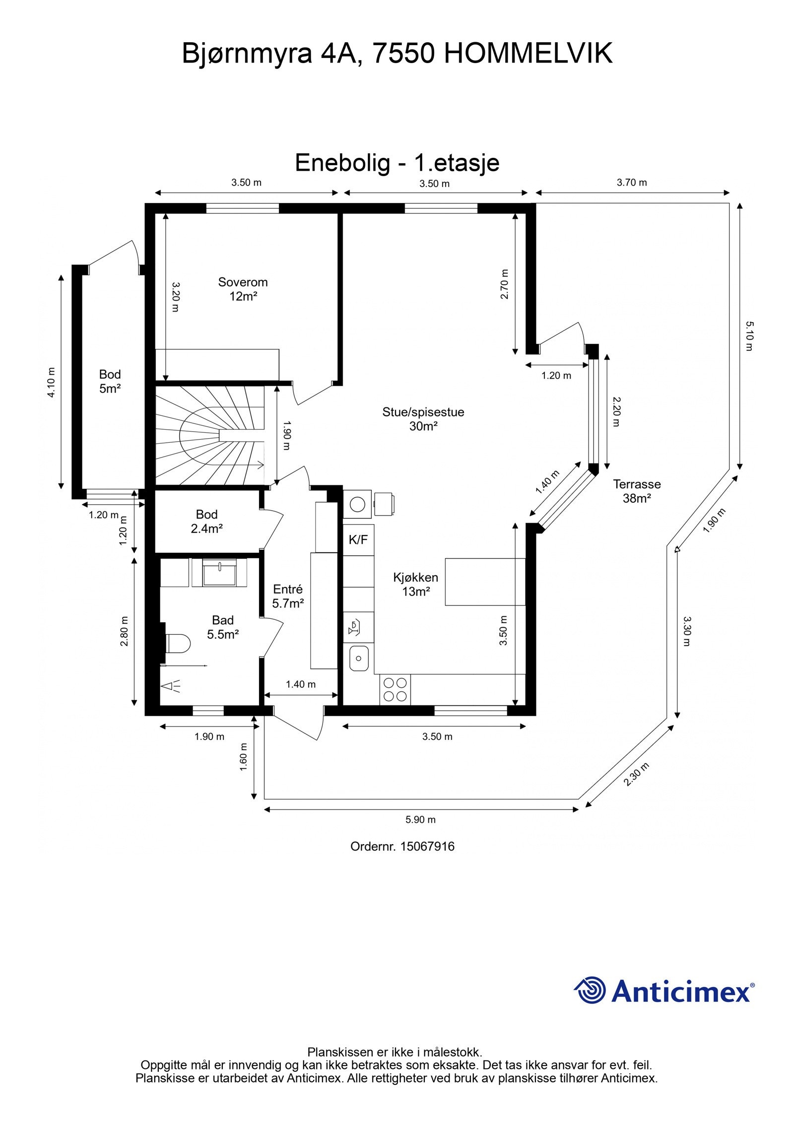 Plantegning - 1.etasje Galleribilde