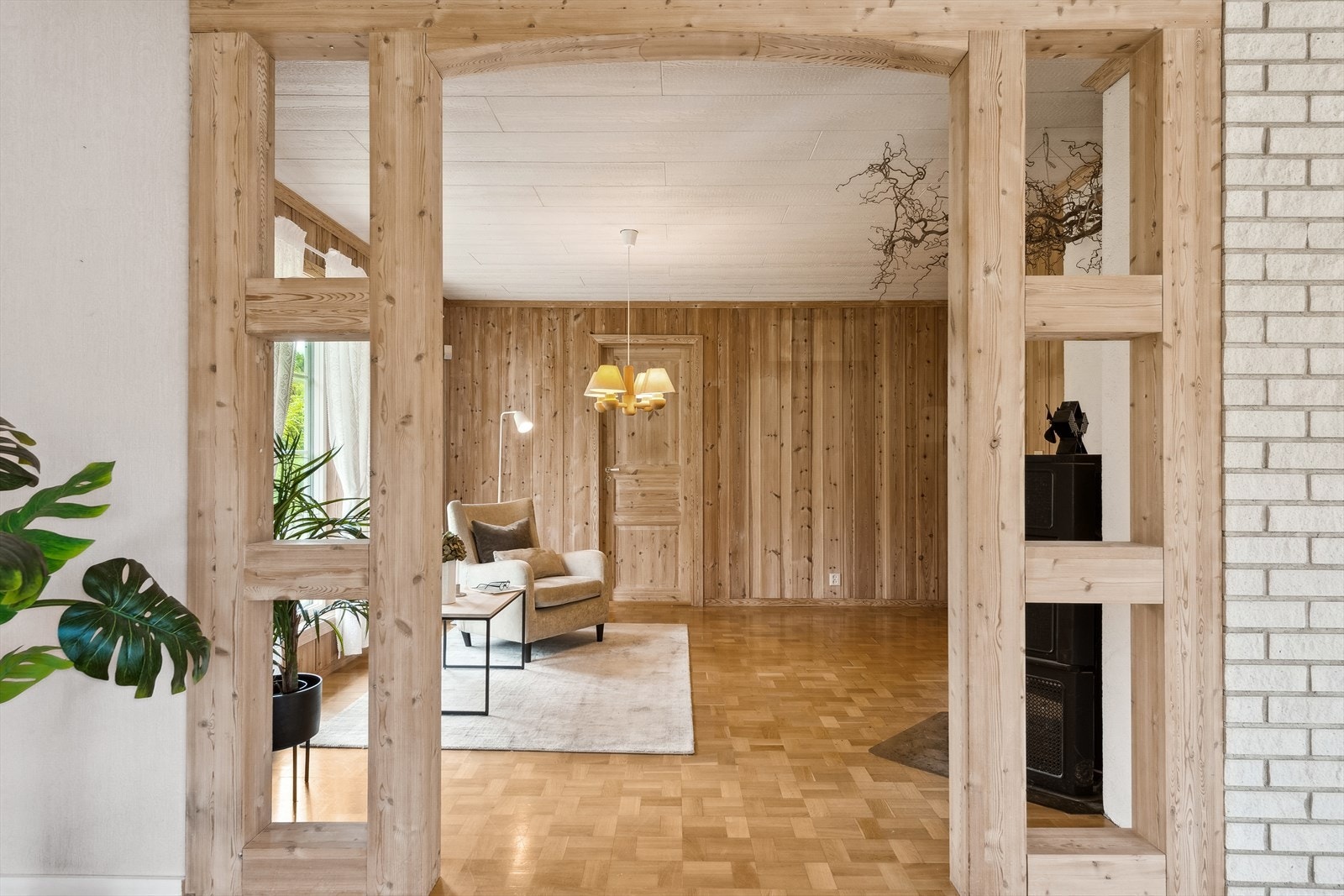 Trivelig peisestue. Galleribilde