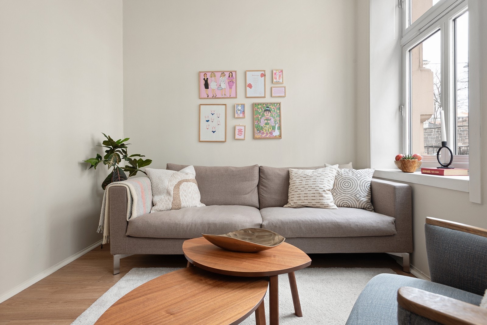 Hyggelig og sosial stue Galleribilde