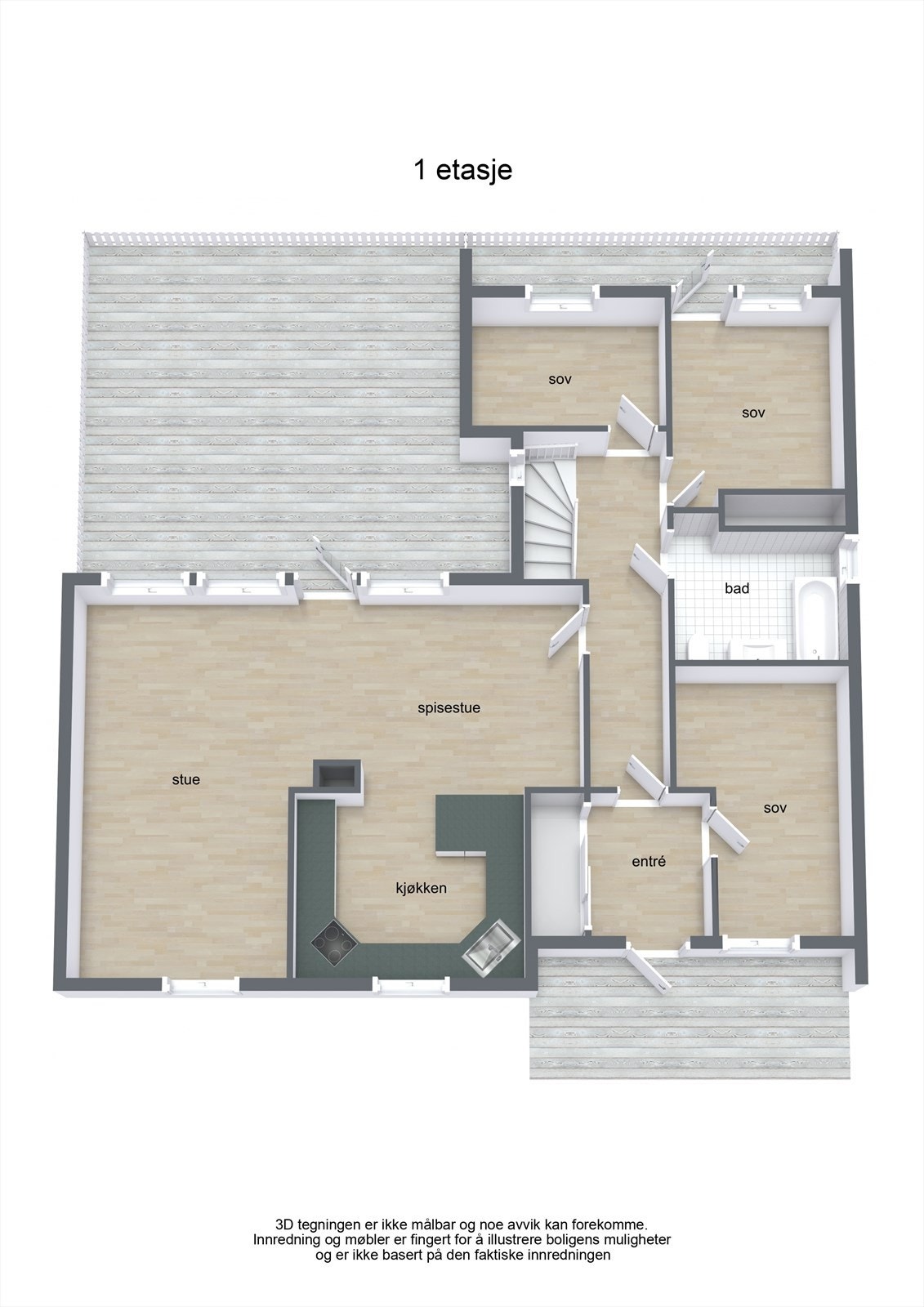 Plantegning 1. etg Galleribilde