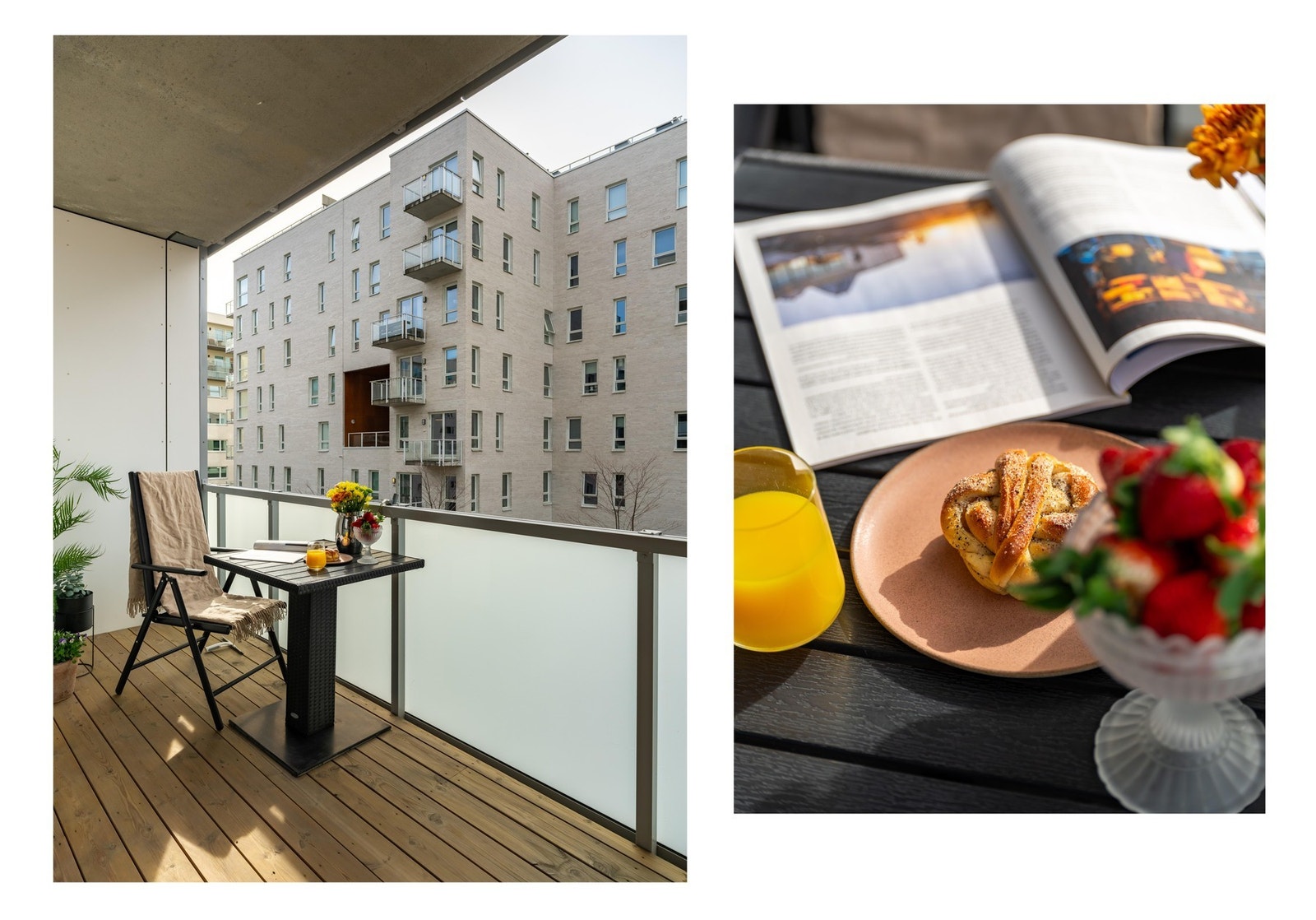 Det er hyggelig utsyn over nabogårdene og de flotte, grønne fellesområdene. Galleribilde