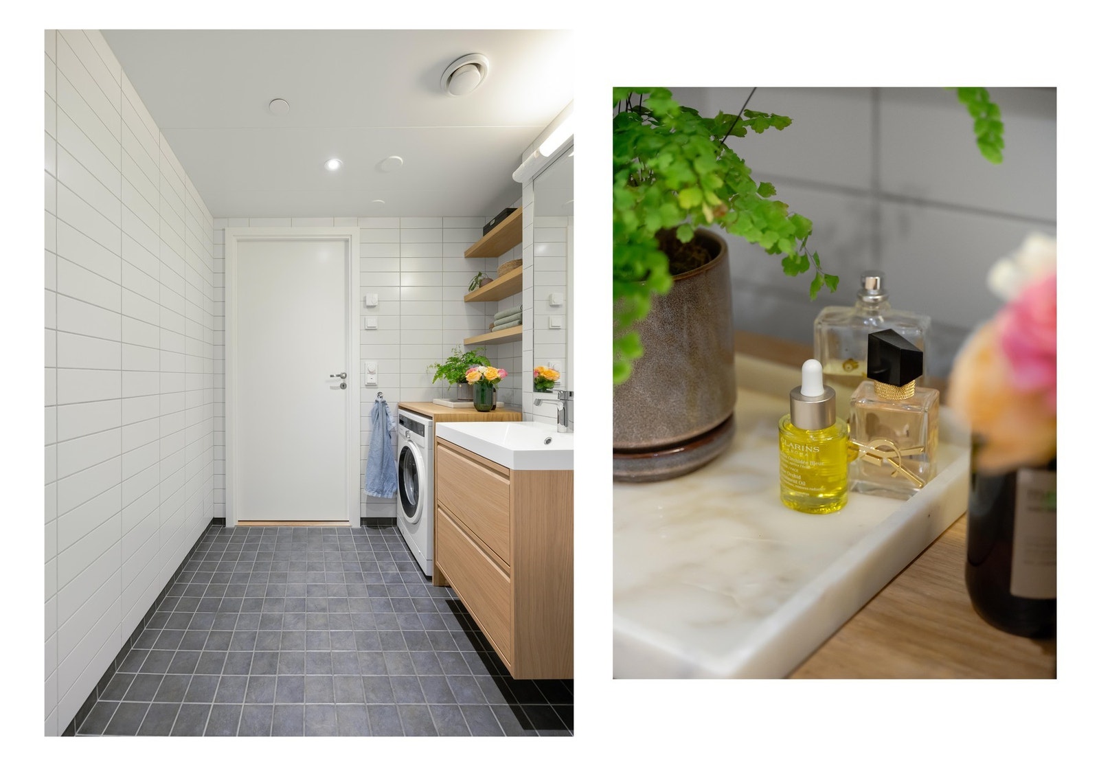 Det er lun varme i gulvene og downlights i tak for god belysning. Galleribilde